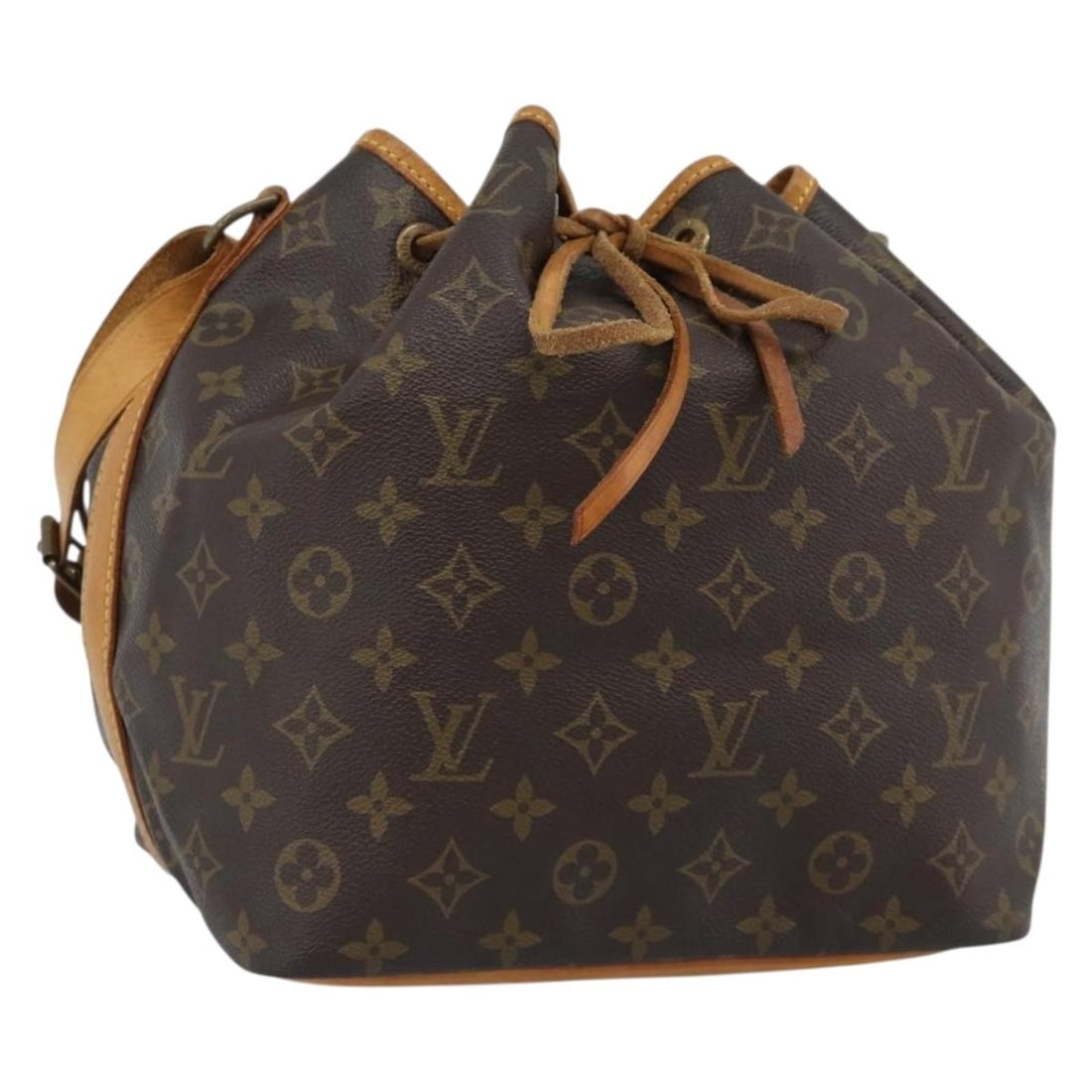 Louis Vuitton M42226 Petit Noe Monogram Canvas Shoulder Bag: Louis Vuitton M42226 Petit Noe Monogram Canvas Shoulder Bag Louis Vuitton Petit Noe shoulder bag in Monogram Canvas with the classic Monogram color pattern. Made in France, this bag measures approxima