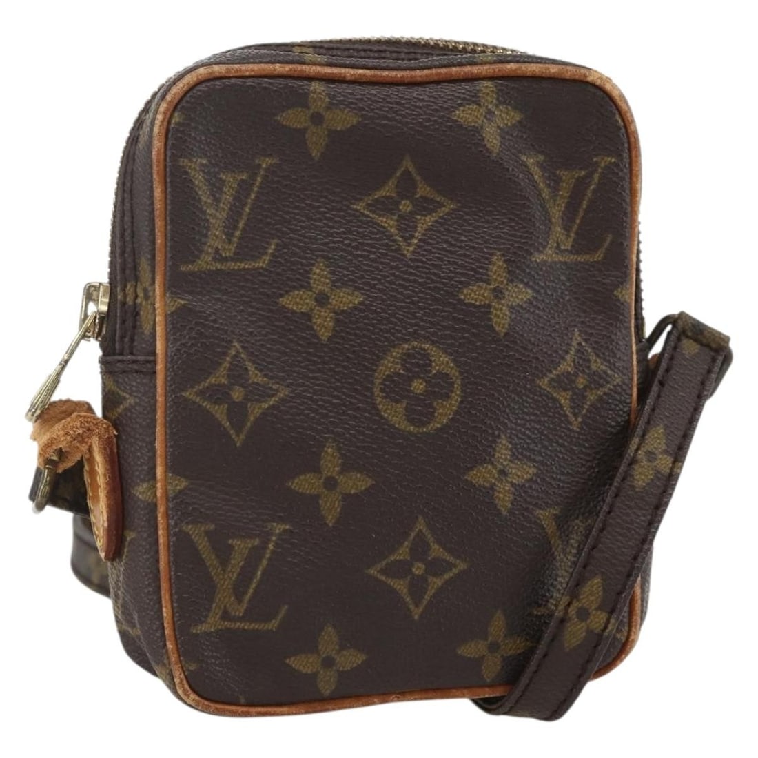 Louis Vuitton Mini Danube Monogram Canvas Shoulder Bag M45268 France: Louis Vuitton Mini Danube Monogram Canvas Shoulder Bag M45268 France This Louis Vuitton Monogram Mini Danube shoulder bag features the iconic monogram canvas exterior with a compact silhouette. The ba