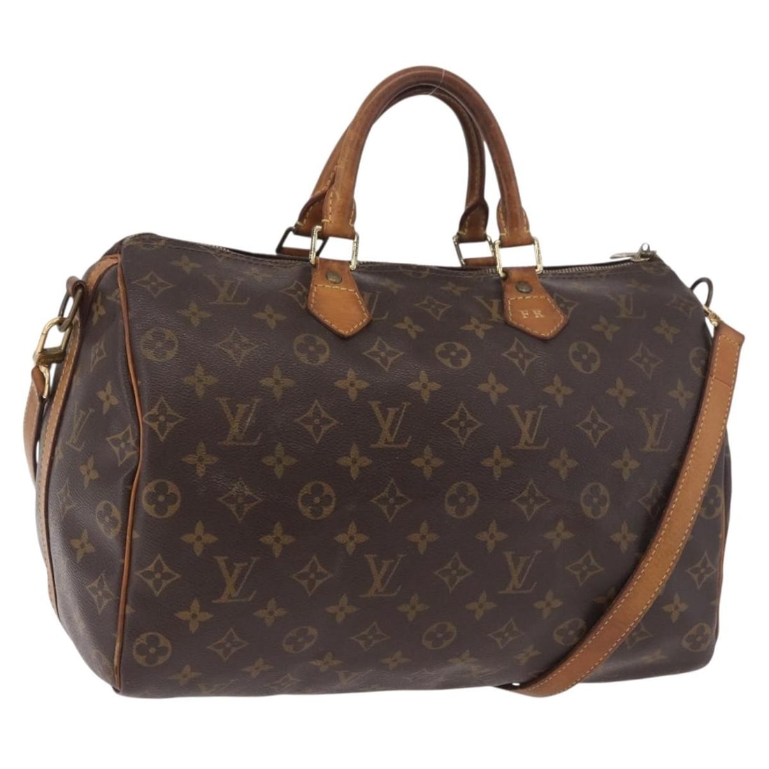 Louis Vuitton M41111 Speedy Bandouliere 35 Monogram Canvas Satchel Strap: Louis Vuitton M41111 Speedy Bandouliere 35 Monogram Canvas Satchel Strap Louis Vuitton Monogram Speedy Bandouliere 35 hand bag in Monogram Canvas, made in France. It includes a shoulder strap and has 