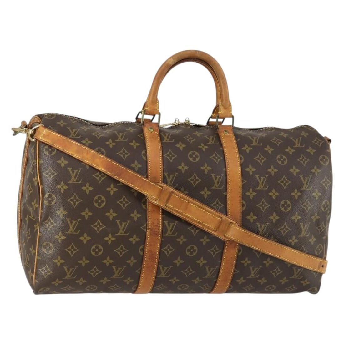 Louis Vuitton M41416 Keepall Bandouliere 50 Monogram Boston Bag: Louis Vuitton M41416 Keepall Bandouliere 50 Monogram Boston Bag Louis Vuitton Keepall Bandouliere 50 Boston bag in Monogram canvas. This women's travel bag includes a shoulder strap and was made in Fr