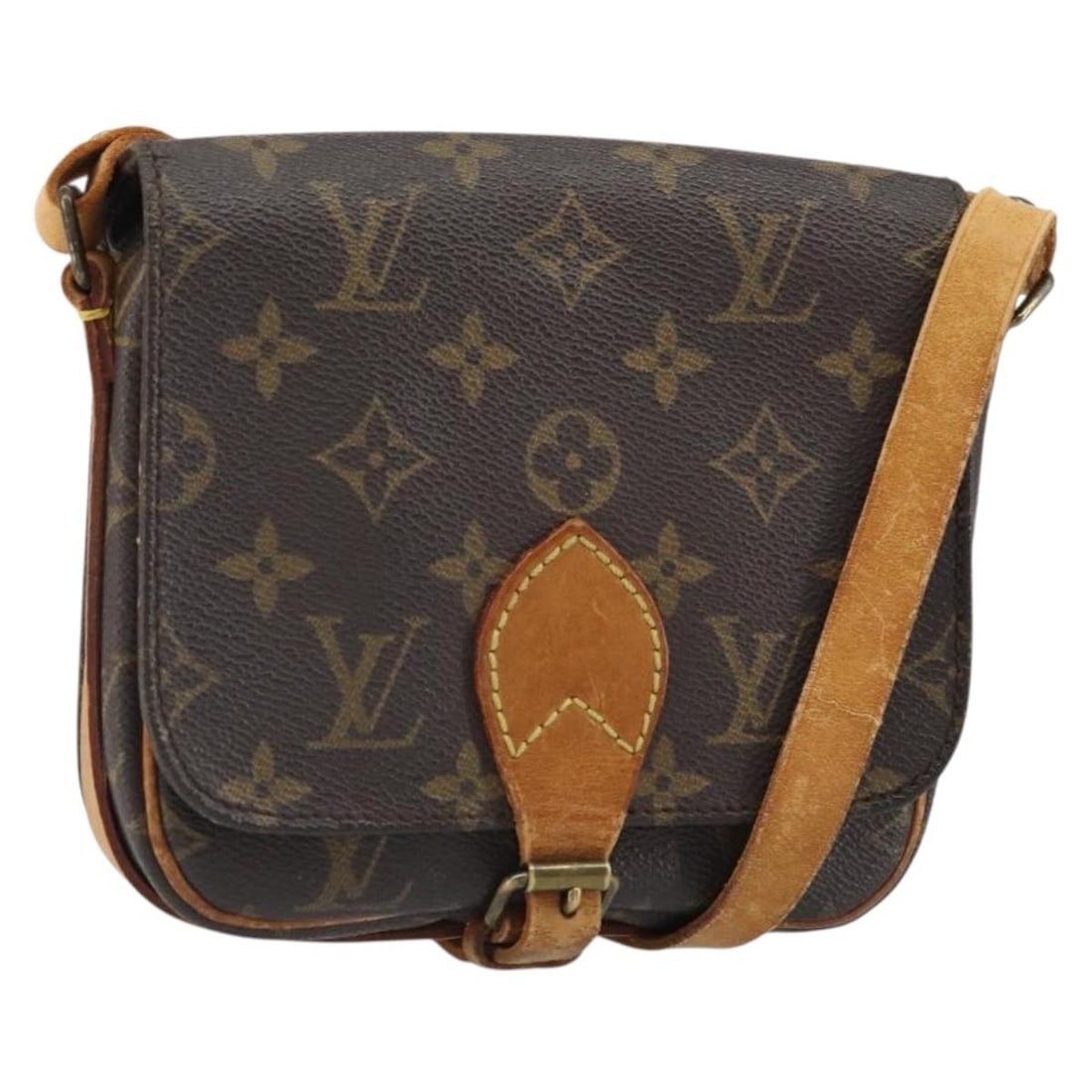Louis Vuitton Cartouchiere PM Monogram Canvas Shoulder Bag M51254 France: Louis Vuitton Cartouchiere PM Monogram Canvas Shoulder Bag M51254 France This Louis Vuitton Monogram Cartouchiere PM is a shoulder bag crafted from the brand's signature Monogram Canvas. Made in Franc