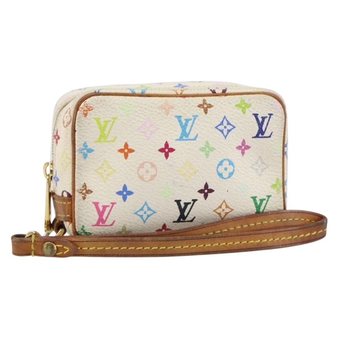 LOUIS VUITTON Monogram Multicolor Wapity Pouch White M58033 Auth: LOUIS VUITTON Monogram Multicolor Wapity Pouch White M58033 Auth This authentic LOUIS VUITTON Monogram Multicolor Trousse Wapity Pouch is a stylish and functional accessory, crafted from durable Monog