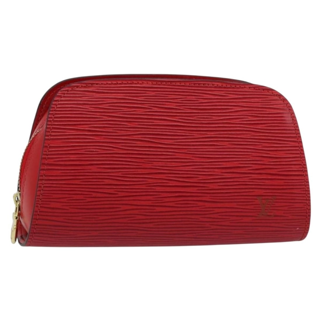 LOUIS VUITTON Epi Dauphine PM Pouch Castilian Red M48447 Auth: LOUIS VUITTON Epi Dauphine PM Pouch Castilian Red M48447 Auth Presenting the LOUIS VUITTON Epi Dauphine PM Pouch in a striking Castilian Red. This stylish pouch is crafted from durable Epi leather, sh