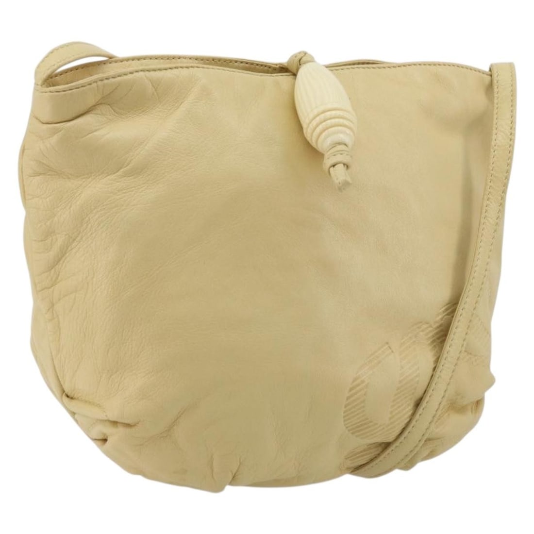 LOEWE Beige Leather Anagram Shoulder Bag Spain: LOEWE Beige Leather Anagram Shoulder Bag Spain This LOEWE Anagram shoulder bag is crafted from beige leather and features a classic, structured silhouette. Designed for women, the bag offers ample sto