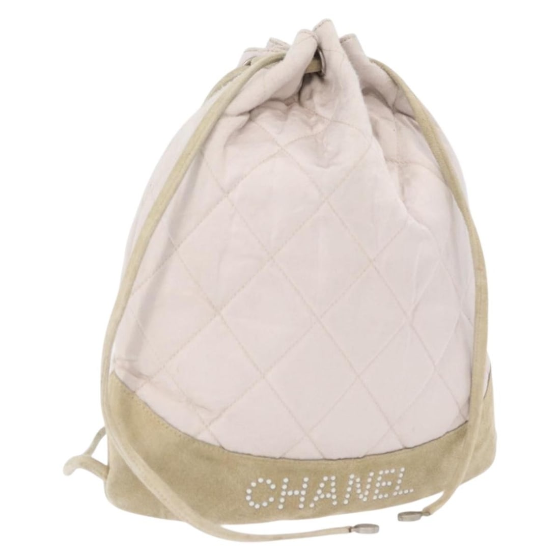 CHANEL White Silver Satin Backpack Auth: CHANEL White Silver Satin Backpack Auth CHANEL backpack in satin with a white and silver exterior. Made in Italy, this women's backpack measures approximately 24 cm wide, 29 cm high, and 1 cm deep. It