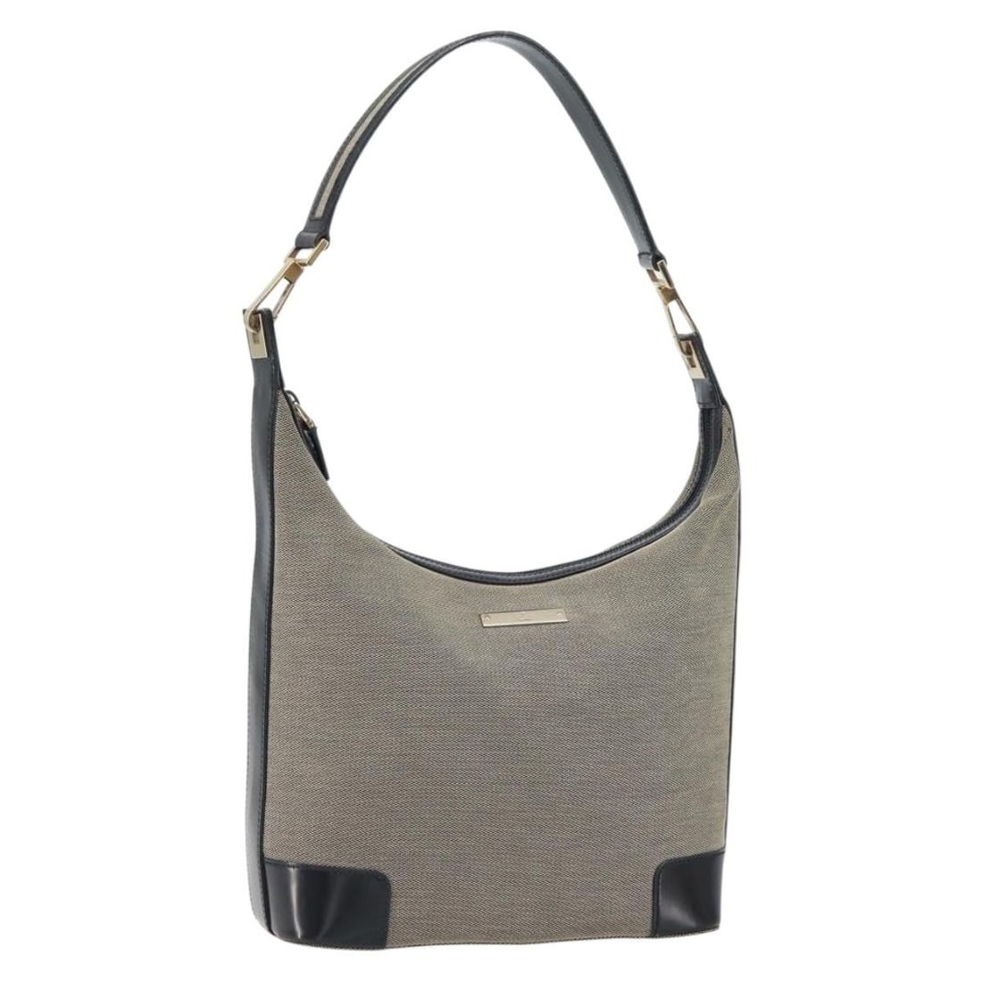Beige and Gold Canvas Gucci 001 4204 Shoulder Bag from Italy: Beige and Gold Canvas Gucci 001 4204 Shoulder Bag from Italy This Gucci shoulder bag features a beige and gold canvas exterior and is crafted in Italy. The bag shows notable signs of use, including lo