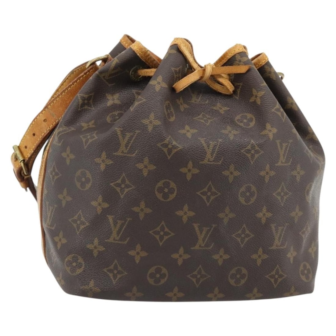 Louis Vuitton Petit Noe Monogram Canvas Shoulder Bag M42226: Louis Vuitton Petit Noe Monogram Canvas Shoulder Bag M42226 Louis Vuitton Petit Noe shoulder bag in Monogram Canvas with Monogram color pattern. This item is a shoulder bag and will be sent as the bag