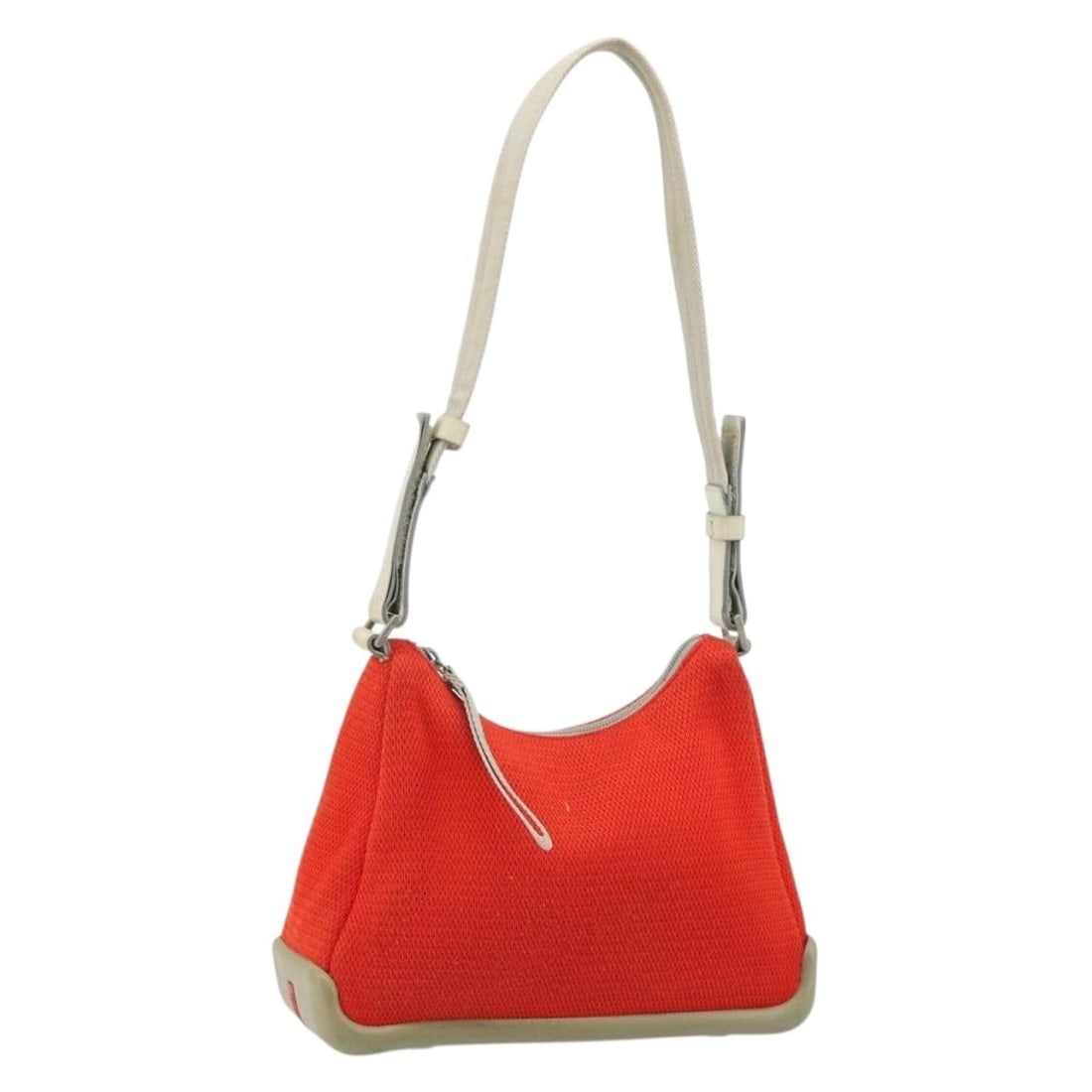 PRADA Canvas Shoulder Bag Orange Silver Made in Italy: PRADA Canvas Shoulder Bag Orange Silver Made in Italy Prada Sports shoulder bag in orange and silver canvas, made in Italy. This women's bag is offered with the item only; the original box and dust ba