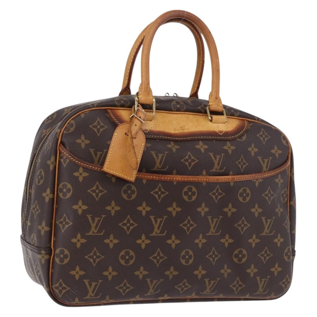 Louis Vuitton M47270 Deauville Monogram Canvas Handbag with Name Tag (1 of 18)