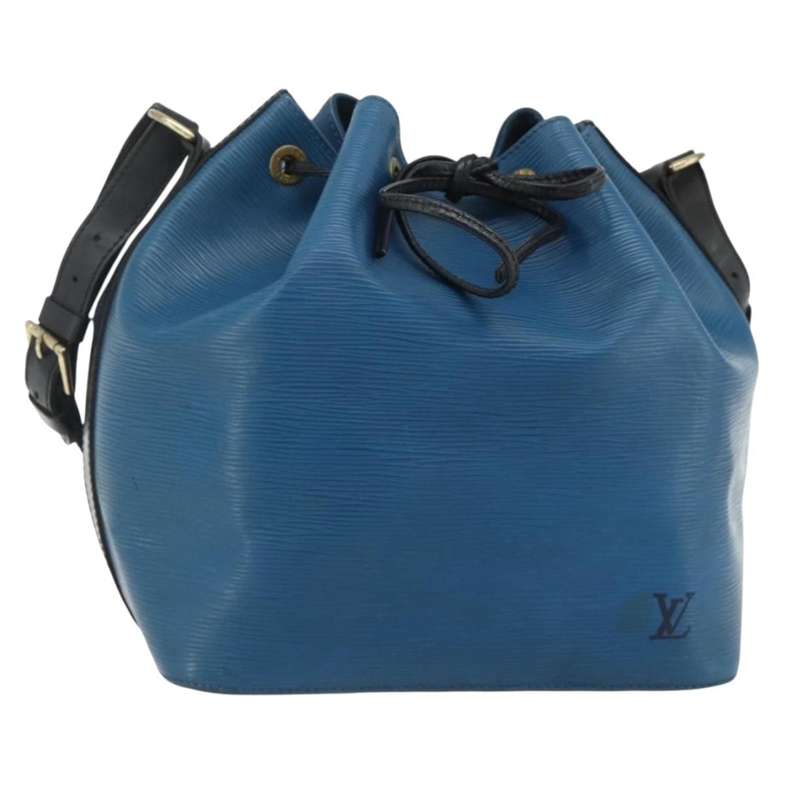 Louis Vuitton Epi Leather Petit Noe Black Blue Shoulder Bag M44152: Louis Vuitton Epi Leather Petit Noe Black Blue Shoulder Bag M44152 This Louis Vuitton Epi Petit Noe Shoulder Bag features a distinctive bicolor design in black and blue, crafted from durable Epi leath