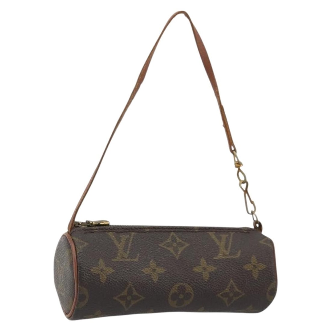 Louis Vuitton Papillon Monogram Canvas Pouch: Louis Vuitton Papillon Monogram Canvas Pouch Louis Vuitton Monogram Papillon pouch in Monogram Canvas. The item is listed in heavily used condition with visible rubbing, slight loss of shape, scratche