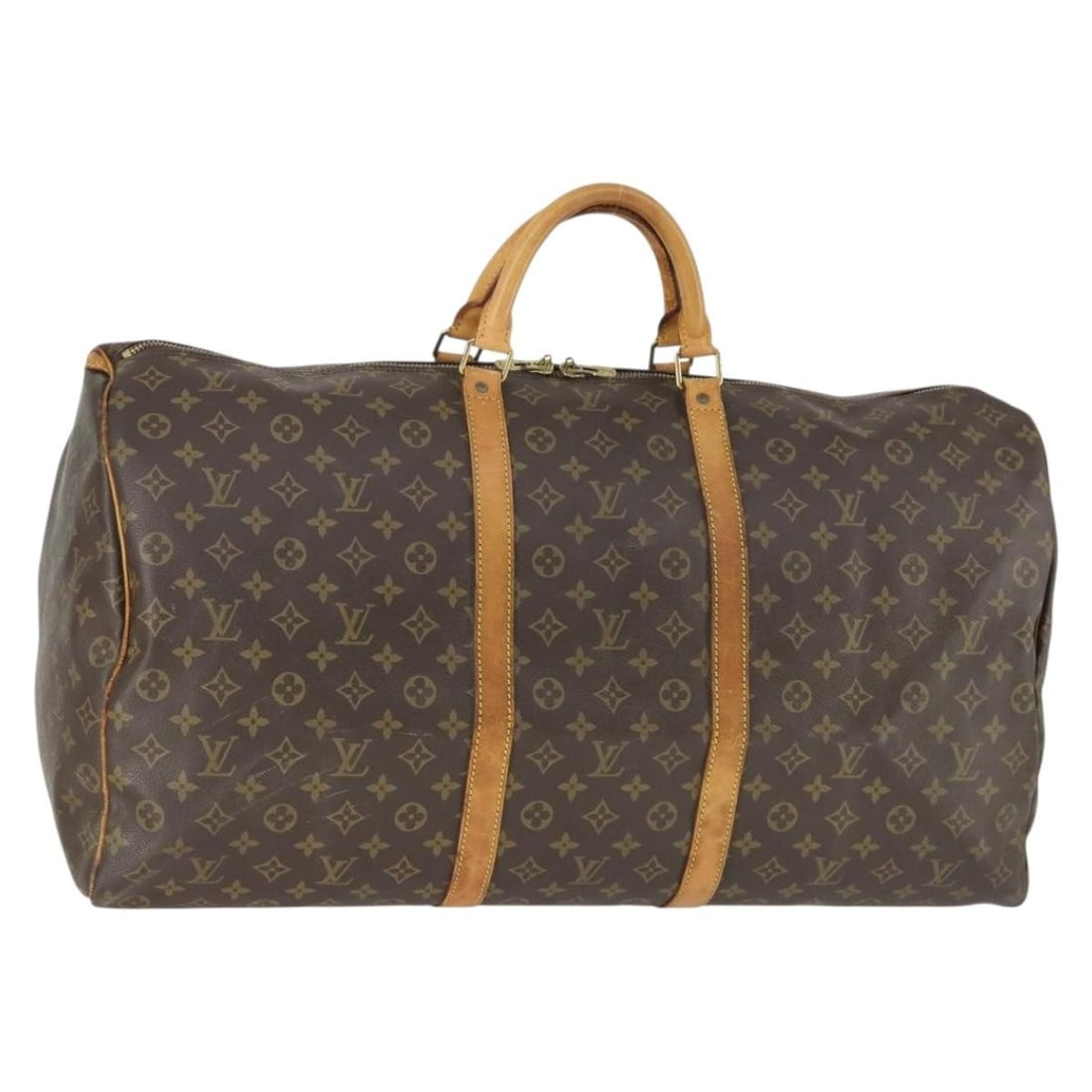 Louis Vuitton M41422 Keepall 60 Monogram Canvas Boston Bag: Louis Vuitton M41422 Keepall 60 Monogram Canvas Boston Bag Louis Vuitton Monogram Keepall 60 Boston Bag in Monogram Canvas, made in France. This women's Boston bag measures approximately 60 cm W x 30 
