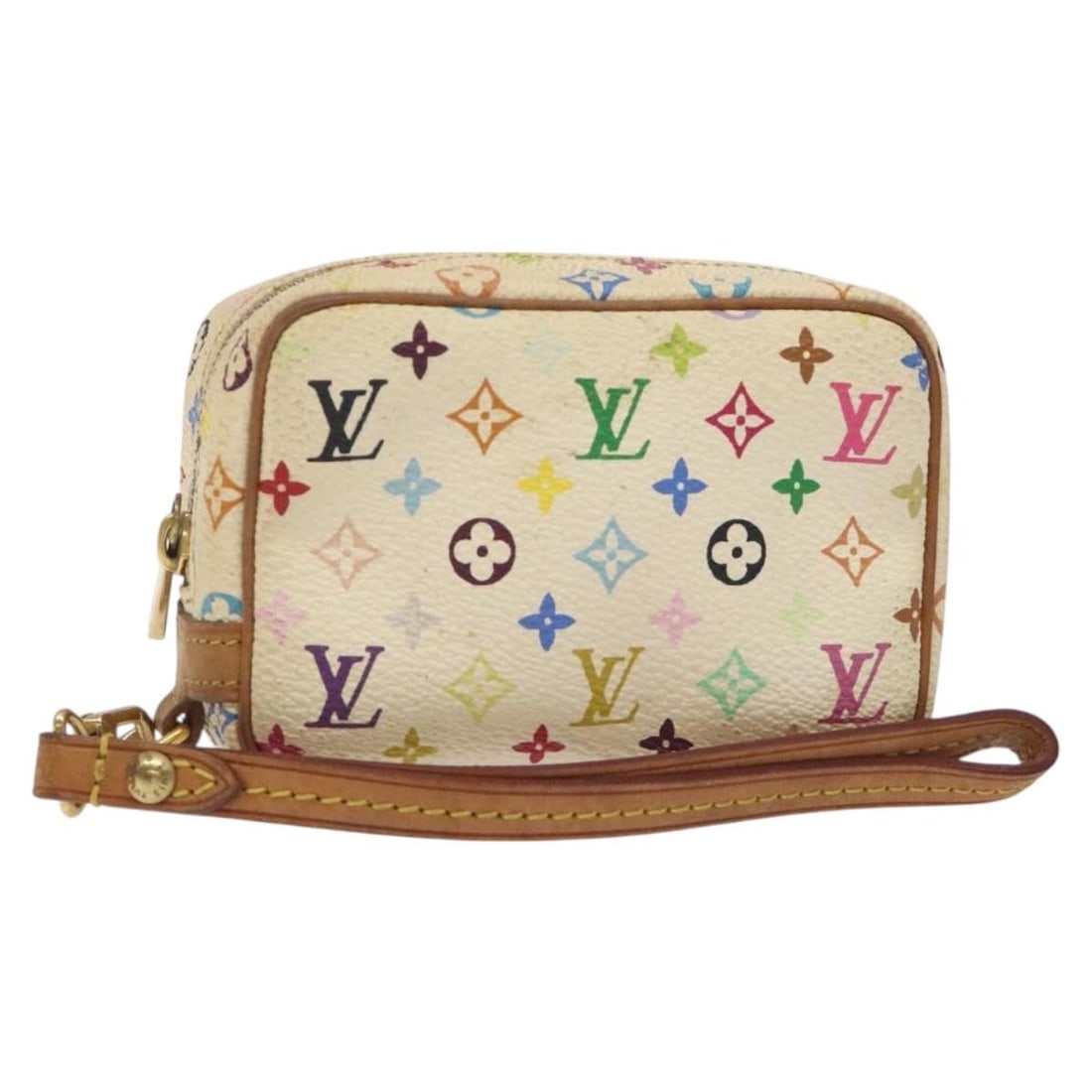 Louis Vuitton Monogram Multicolor Wapity pouch white M58033: Louis Vuitton Monogram Multicolor Wapity pouch white M58033 This Louis Vuitton Monogram Multicolor Trousse Wapity pouch in white is crafted from monogram multicolor canvas and was made in France. It f