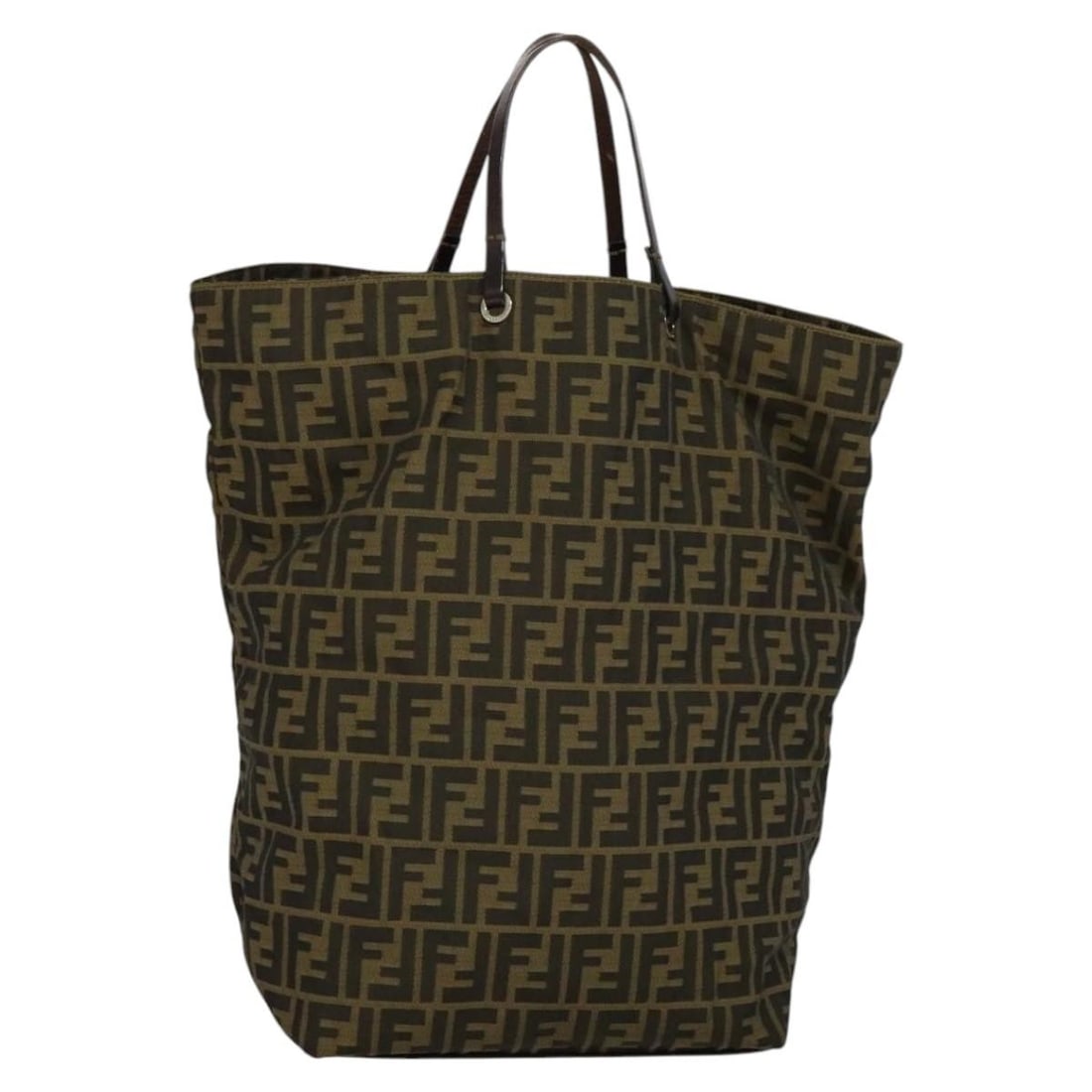 Fendi Zucca Canvas Brown Black Women's Handbag Italy: Fendi Zucca Canvas Brown Black Women's Handbag Italy This is a FENDI Zucca canvas handbag in brown and black. The bag is crafted from signature Zucca canvas and features a top handle design. Made in I