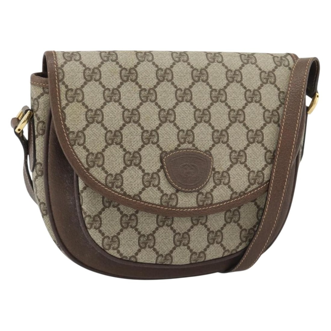 Gucci 001 58 6861 GG Supreme PVC Leather Shoulder Bag Beige Gold: Gucci 001 58 6861 GG Supreme PVC Leather Shoulder Bag Beige Gold Gucci GG Supreme shoulder bag in beige and gold, made in Italy from PVC leather and GG canvas. This women's bag features a shoulder str
