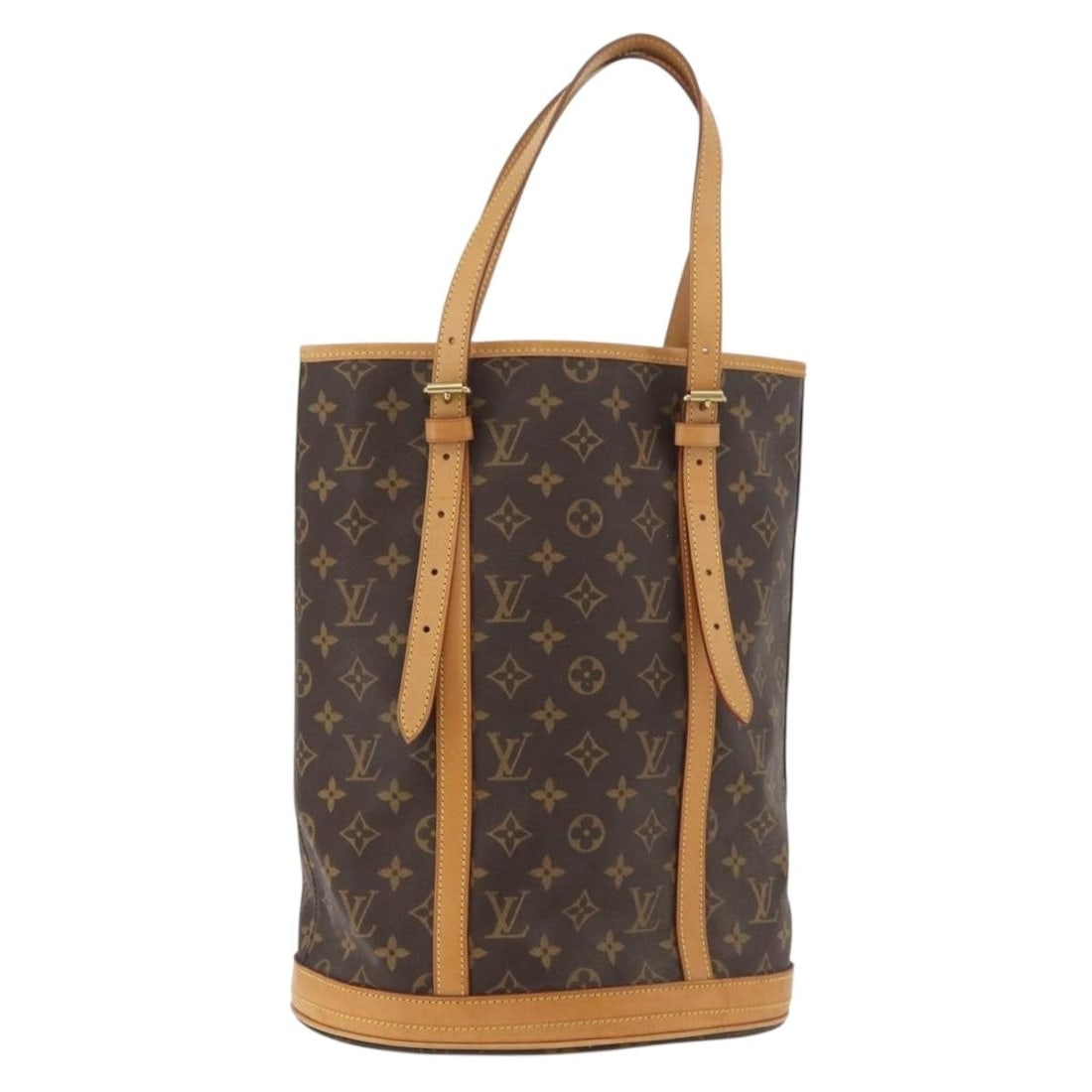 Louis Vuitton M42236 Bucket GM Monogram Canvas Shoulder Bag: Louis Vuitton M42236 Bucket GM Monogram Canvas Shoulder Bag Louis Vuitton Monogram Bucket GM shoulder bag in Monogram canvas, made in France. This women's bag features an adjustable shoulder strap and