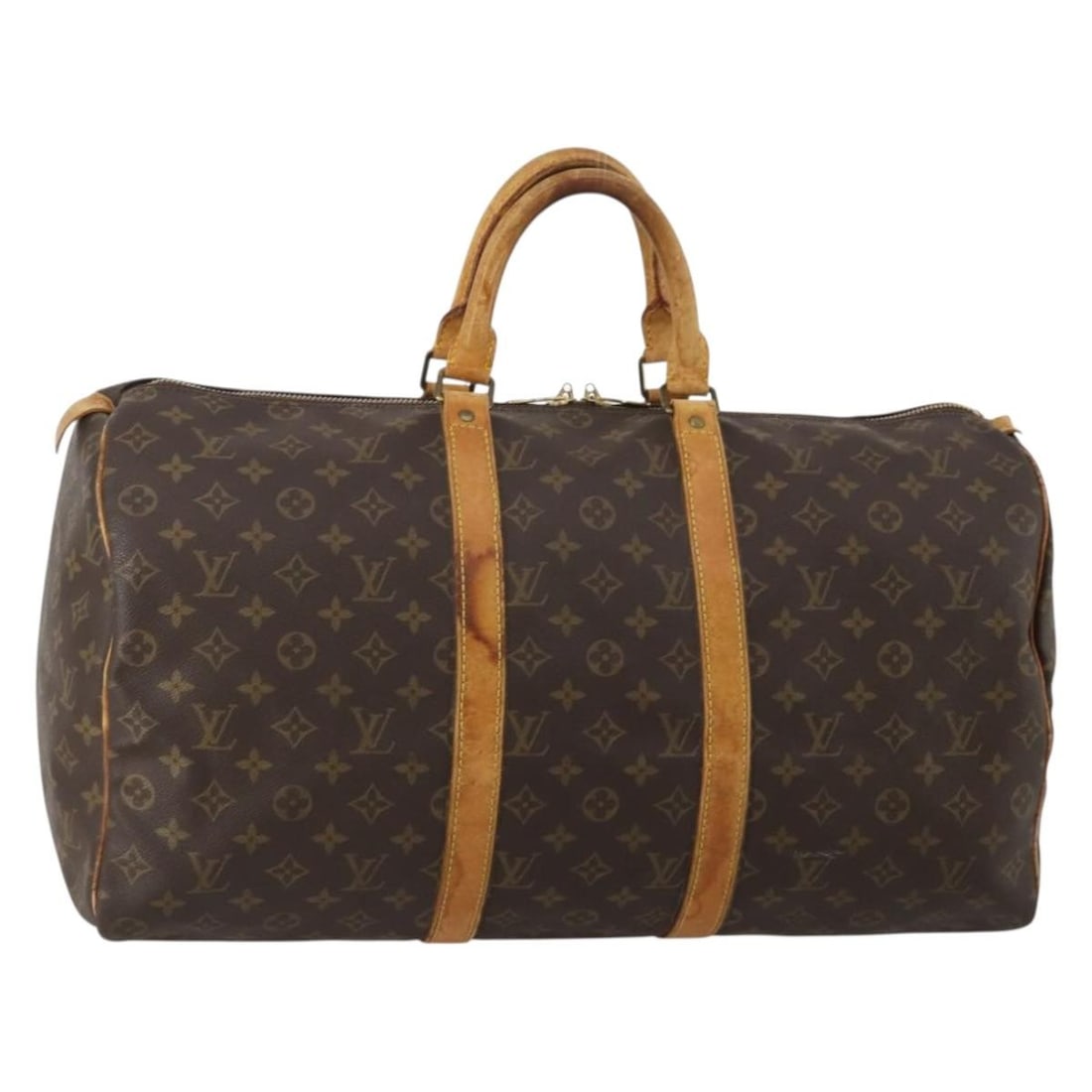 Louis Vuitton M41426 Keepall 50 Monogram Canvas Boston Bag: Louis Vuitton M41426 Keepall 50 Monogram Canvas Boston Bag A Louis Vuitton Keepall 50 Boston Bag in Monogram Canvas with the classic Monogram color pattern. This pre-owned bag is made in France and id