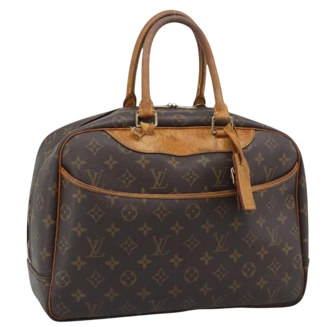 Louis Vuitton M47270 Deauville Monogram Canvas Handbag with Name Tag (1 of 18)