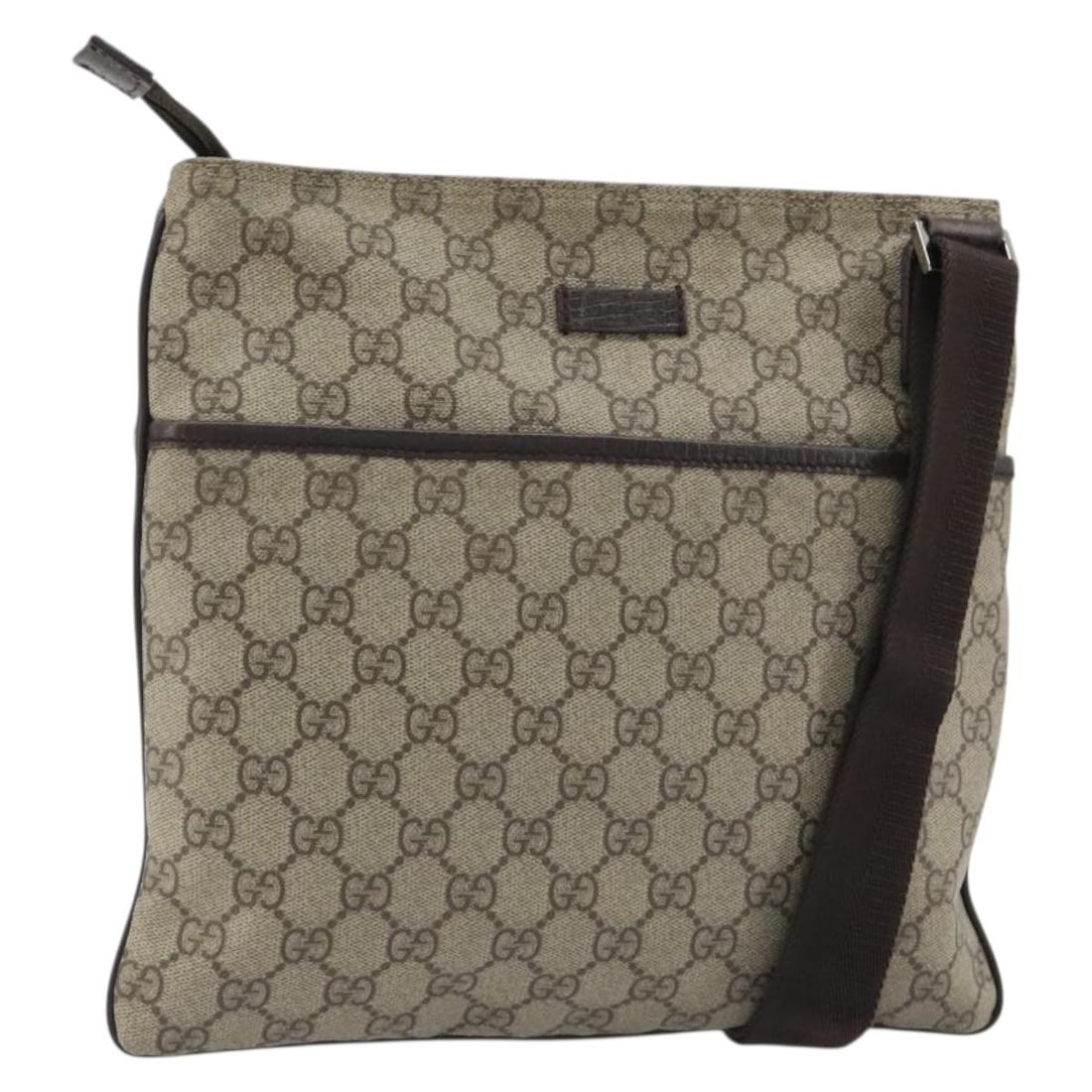 Gucci 141626 GG Supreme PVC Leather Shoulder Bag Beige Silver: Gucci 141626 GG Supreme PVC Leather Shoulder Bag Beige Silver Authentic Gucci GG Supreme shoulder bag in beige and silver PVC leather with GG canvas. This women's shoulder bag was made in Italy and in