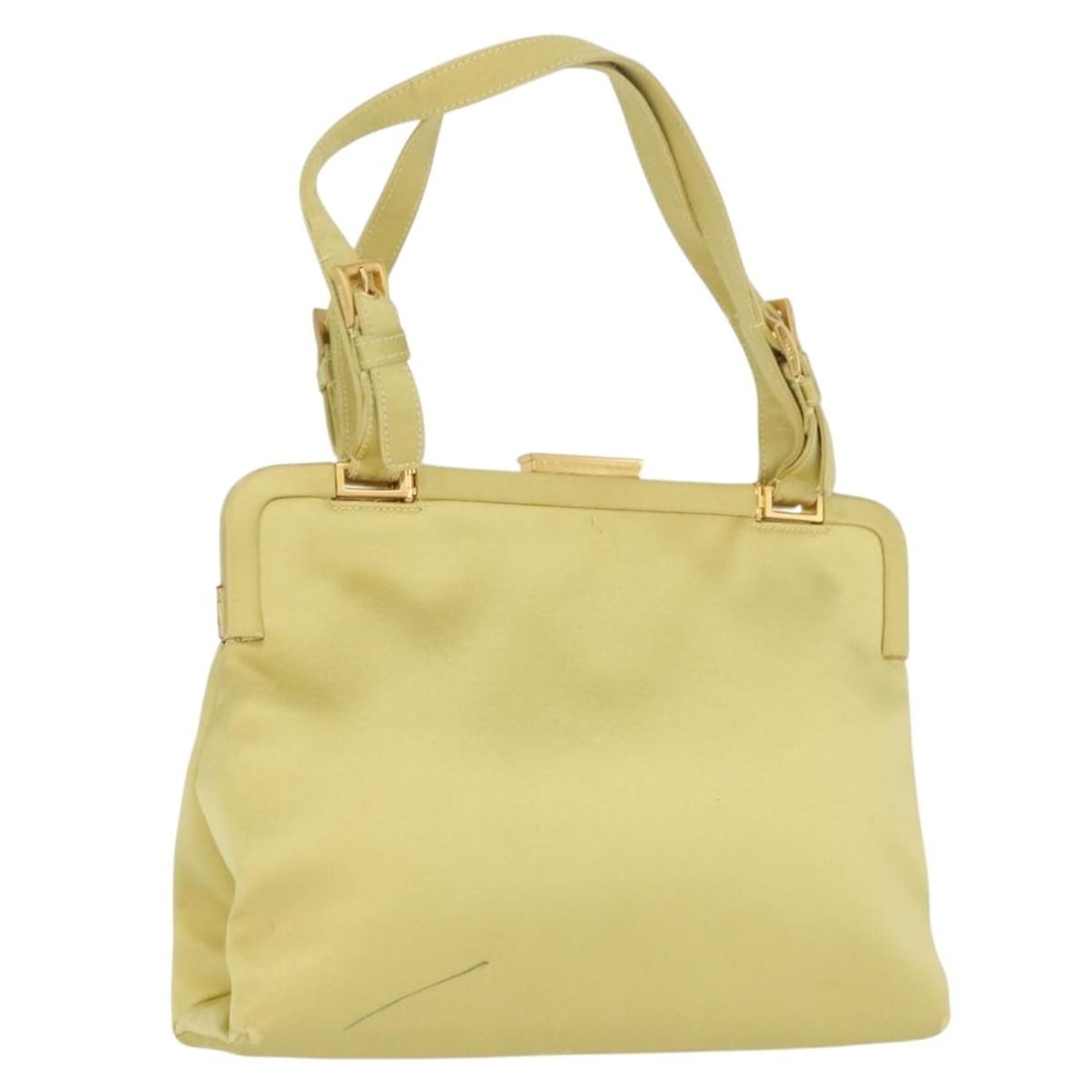 Prada Yellow Gold Satin Women's Tote with Guarantee Card: Prada Yellow Gold Satin Women's Tote with Guarantee Card This PRADA tote bag is crafted from yellow and gold satin and features a structured silhouette. Designed for women, the bag is made in Italy an