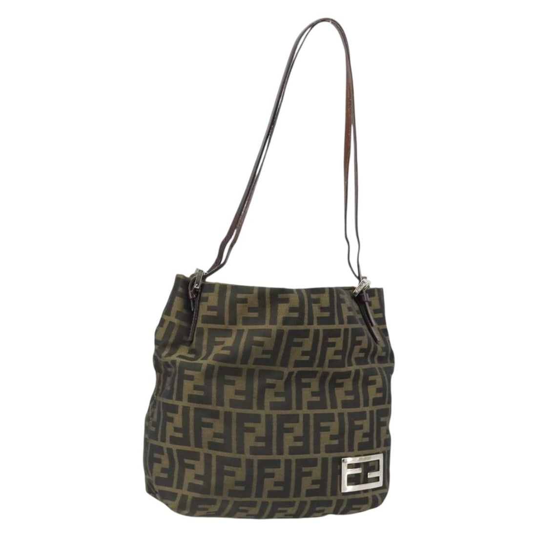 Fendi Zucca Canvas Tote Black Brown Handbag: Fendi Zucca Canvas Tote Black Brown Handbag Fendi Zucca canvas tote bag in black and brown. It measures approximately W23 cm x H24 cm x D10 cm, with a handle drop of approximately 24 to 28 cm. The bag