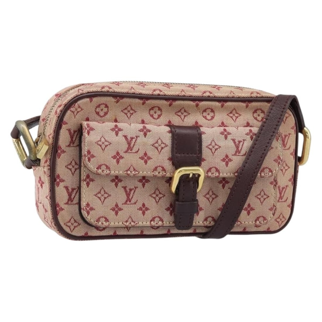 Red Monogram Mini Canvas Juliet MM Shoulder Bag by Louis Vuitton: Red Monogram Mini Canvas Juliet MM Shoulder Bag by Louis Vuitton This is a Louis Vuitton Monogram Mini Juliet MM shoulder bag in red, crafted from Monogram Mini canvas. Designed for women, this bag fe
