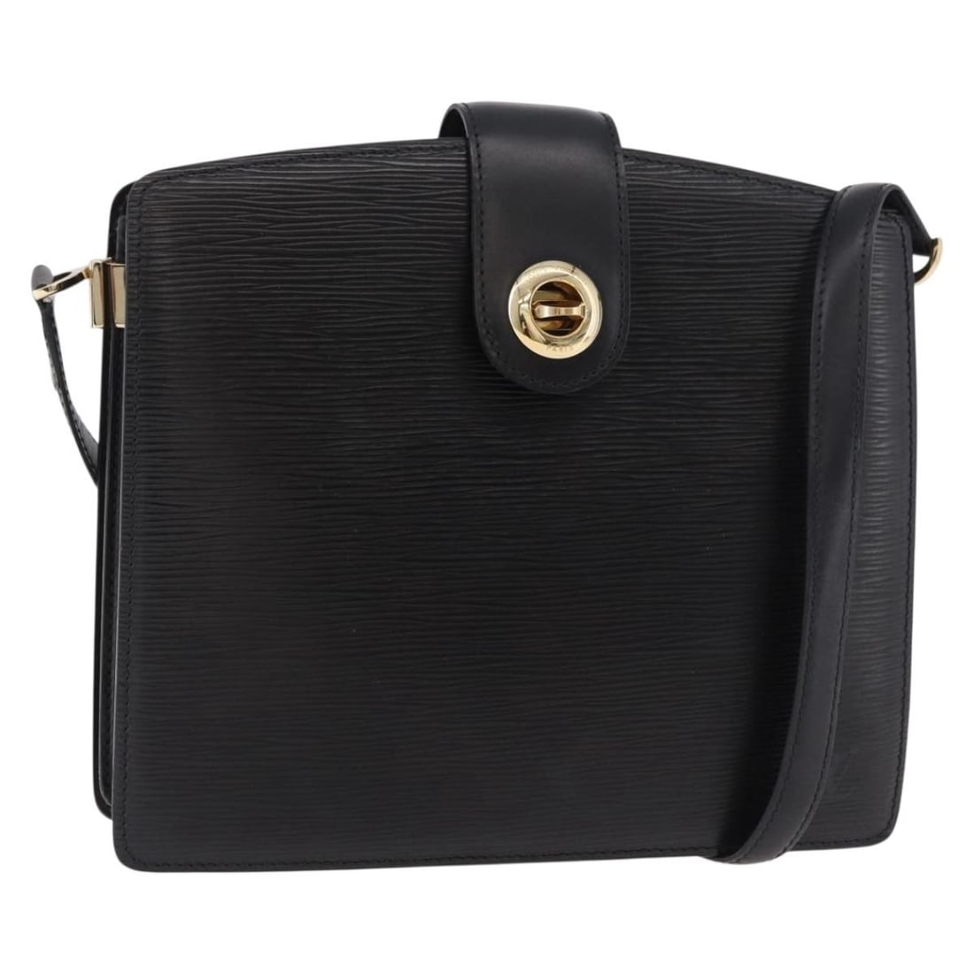Louis Vuitton M52342 Capuchin Black Epi Leather Shoulder Bag: Louis Vuitton M52342 Capuchin Black Epi Leather Shoulder Bag Louis Vuitton Epi Capuchin shoulder bag in black Epi leather. Made in France, this women's shoulder bag features an adjustable shoulder dro
