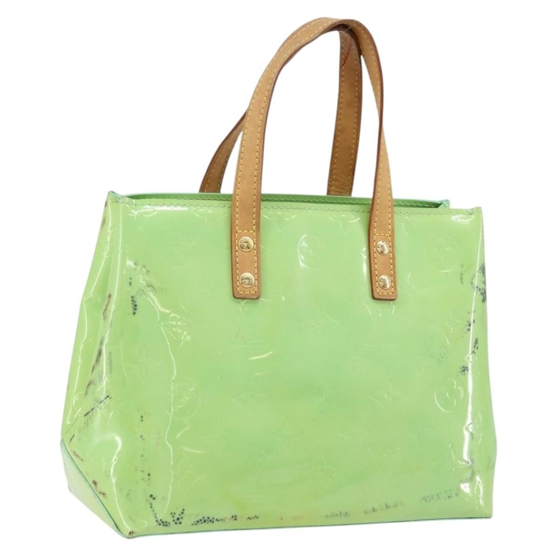 Louis Vuitton Reade PM Vernis Patent Leather Handbag Peppermint M91307 (1 of 18)