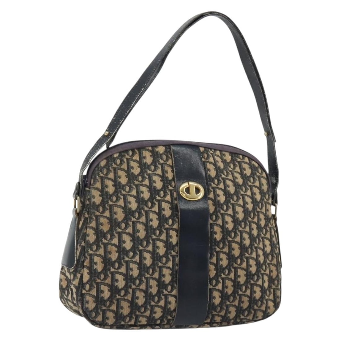 Christian Dior Trotter Canvas Shoulder Bag Navy Gold France: Christian Dior Trotter Canvas Shoulder Bag Navy Gold France Christian Dior Trotter Canvas Shoulder Bag in navy and gold, made in France. It features Trotter canvas construction and a shoulder bag styl