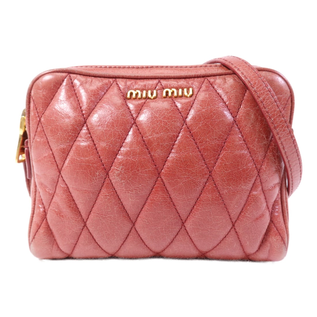 Miu Miu Camera Shoulder Bag Pink Calfskin Leather Gold Tone: Miu Miu Camera Shoulder Bag Pink Calfskin Leather Gold Tone Miu Miu shoulder bag in pink calfskin (cowhide) leather, presented as a camera bag style with pink frame color. Made in Italy, this women's 