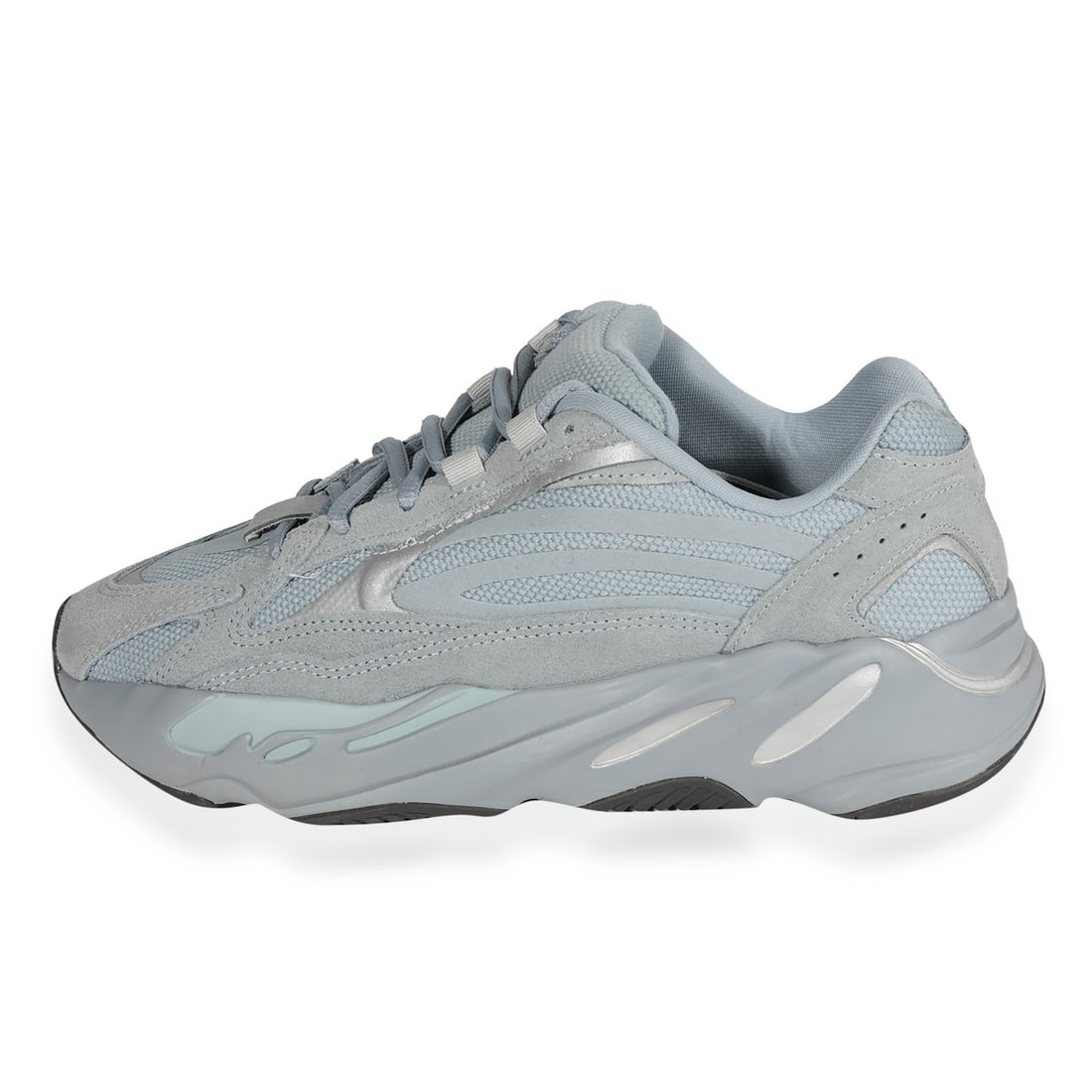 Adidas Yeezy Boost 700 V2 Hospital Blue Sneakers US Size 7: Adidas Yeezy Boost 700 V2 Hospital Blue Sneakers US Size 7 Step up your sneaker game with the Yeezy Boost 700 V2 'Hospital Blue'. This stylish lifestyle sneaker features a premium upper crafted from a
