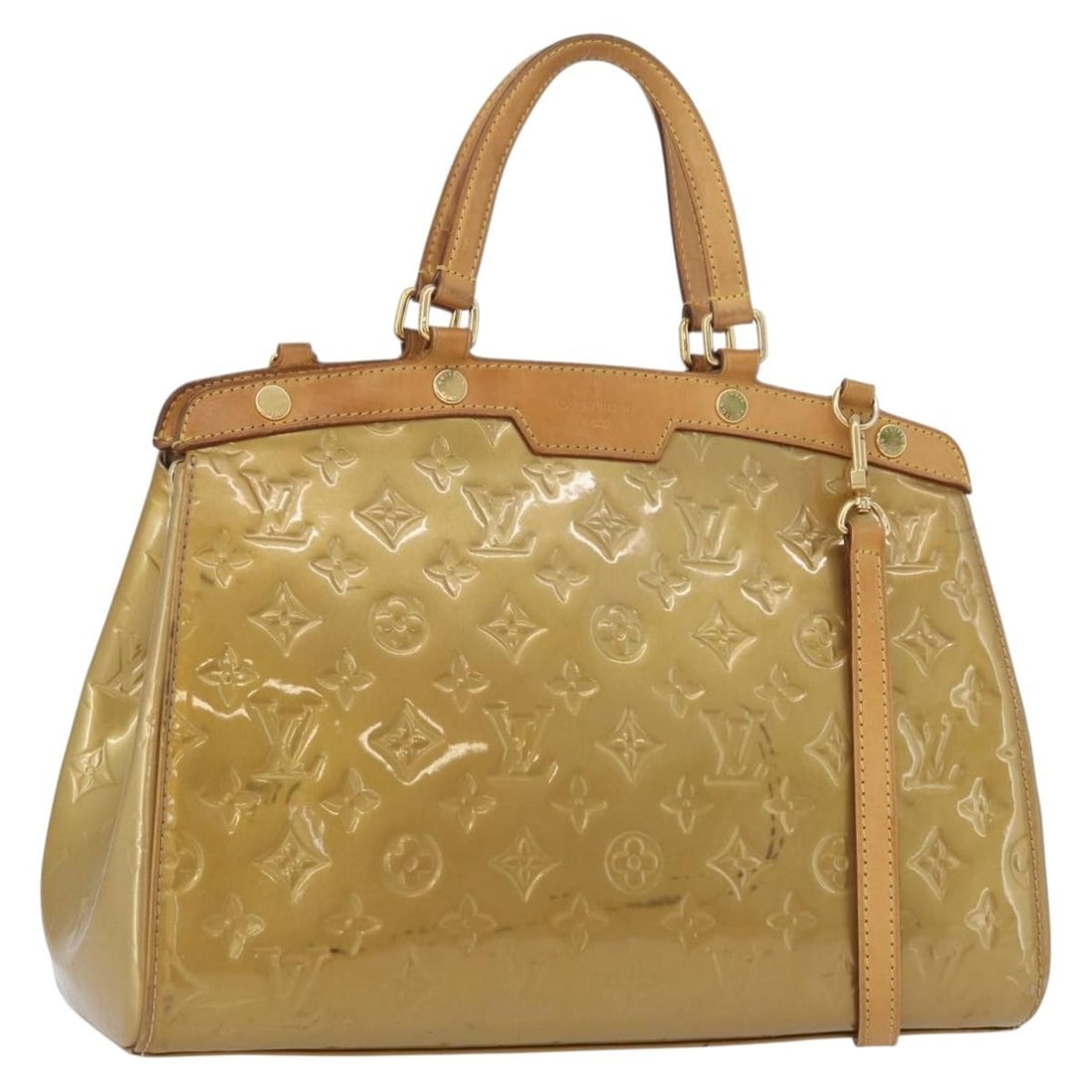 Louis Vuitton Blair MM Beige Vernis Patent Leather Shoulder and Handbag with Strap (1 of 18)