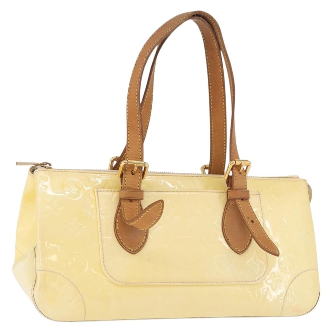 Louis Vuitton Rosewood Avenue Monogram Vernis Handbag Perle M93508: Louis Vuitton Rosewood Avenue Monogram Vernis Handbag Perle M93508 Louis Vuitton Rosewood Avenue handbag in Perle Monogram Vernis patent leather. This women's handbag includes a dust bag and is marked