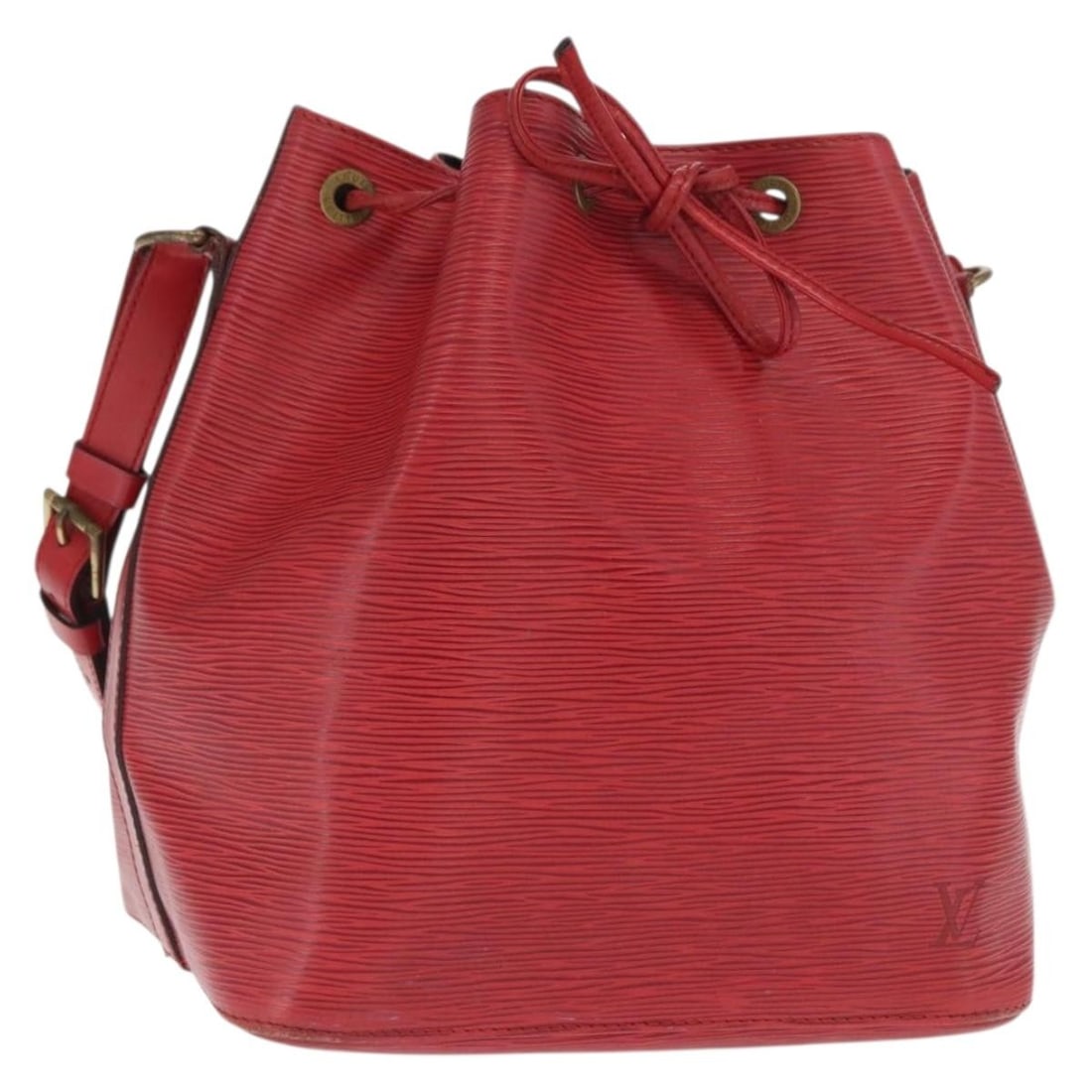 Louis Vuitton M44107 Petit Noe Red Epi Leather Shoulder Bag: Louis Vuitton M44107 Petit Noe Red Epi Leather Shoulder Bag A Louis Vuitton Epi Petit Noe shoulder bag in red Epi leather, made in France. This bag features the Petit Noe style and comes with the item