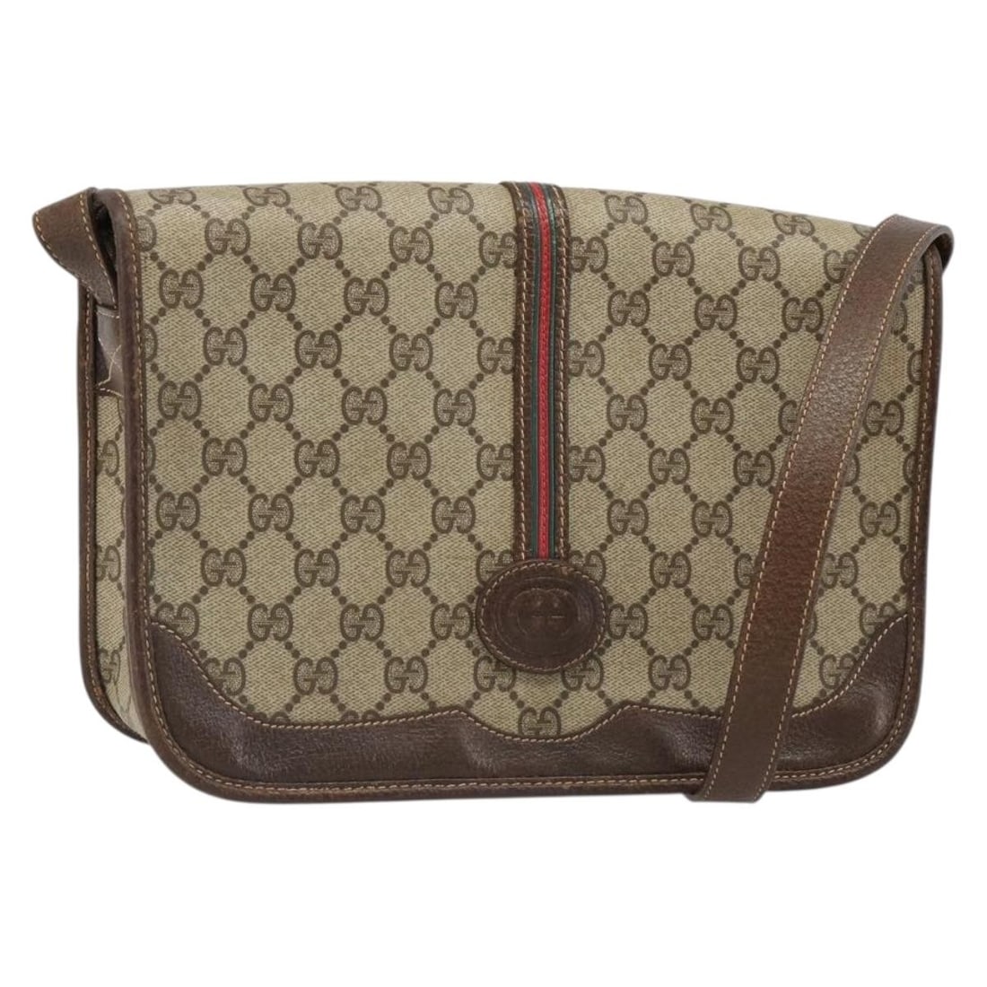 Gucci Sherry Line GG Supreme PVC Shoulder Bag Beige Gold: Gucci Sherry Line GG Supreme PVC Shoulder Bag Beige Gold Gucci shoulder bag from the GG Supreme Web Sherry Line in beige and gold PVC leather with GG canvas. Made in Italy, this women's bag features a
