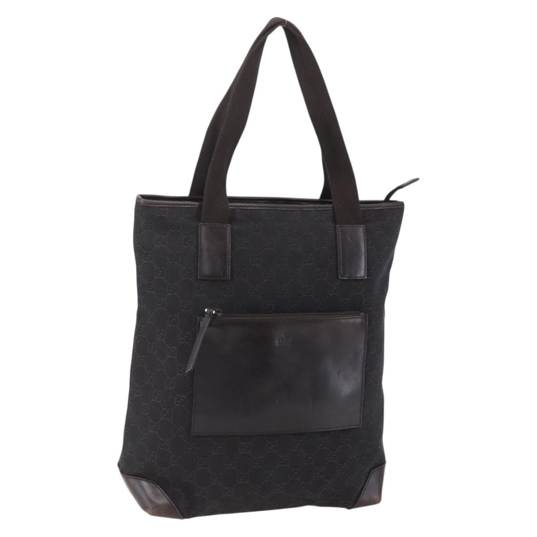 GUCCI GG Canvas Tote Bag Dark Brown 28892 00 Auth Italy: GUCCI GG Canvas Tote Bag Dark Brown 28892 00 Auth Italy This GUCCI GG Canvas Tote Bag showcases a classic design in a rich dark brown canvas, made in Italy. The tote features a spacious interior, perf