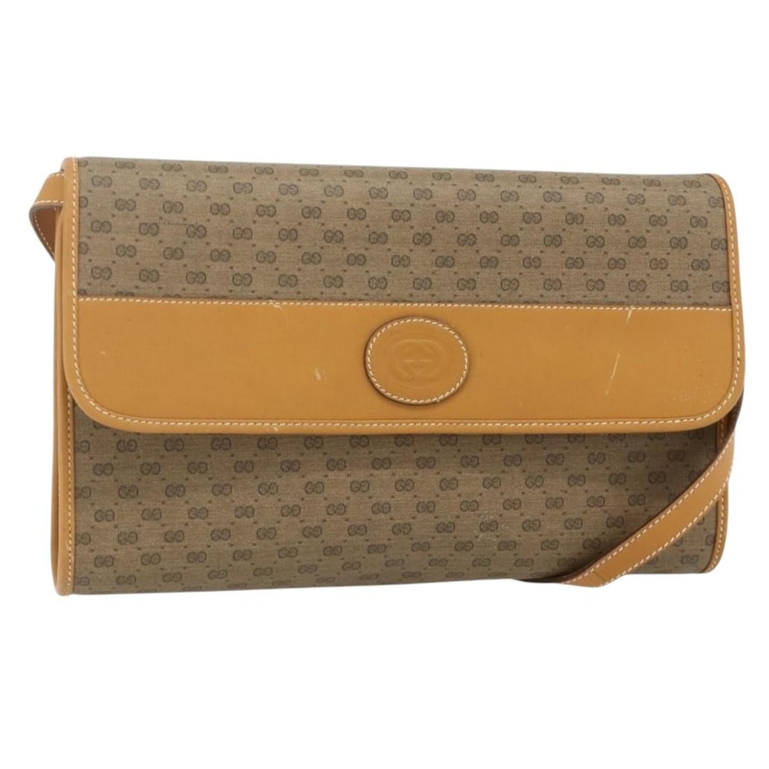 Gucci 004 112 0264 Micro GG Supreme PVC Shoulder Bag Beige Gold: Gucci 004 112 0264 Micro GG Supreme PVC Shoulder Bag Beige Gold Gucci Micro GG Supreme shoulder bag in beige and gold, made in Italy. It is crafted from PVC leather and Micro Small GG canvas. The bag 