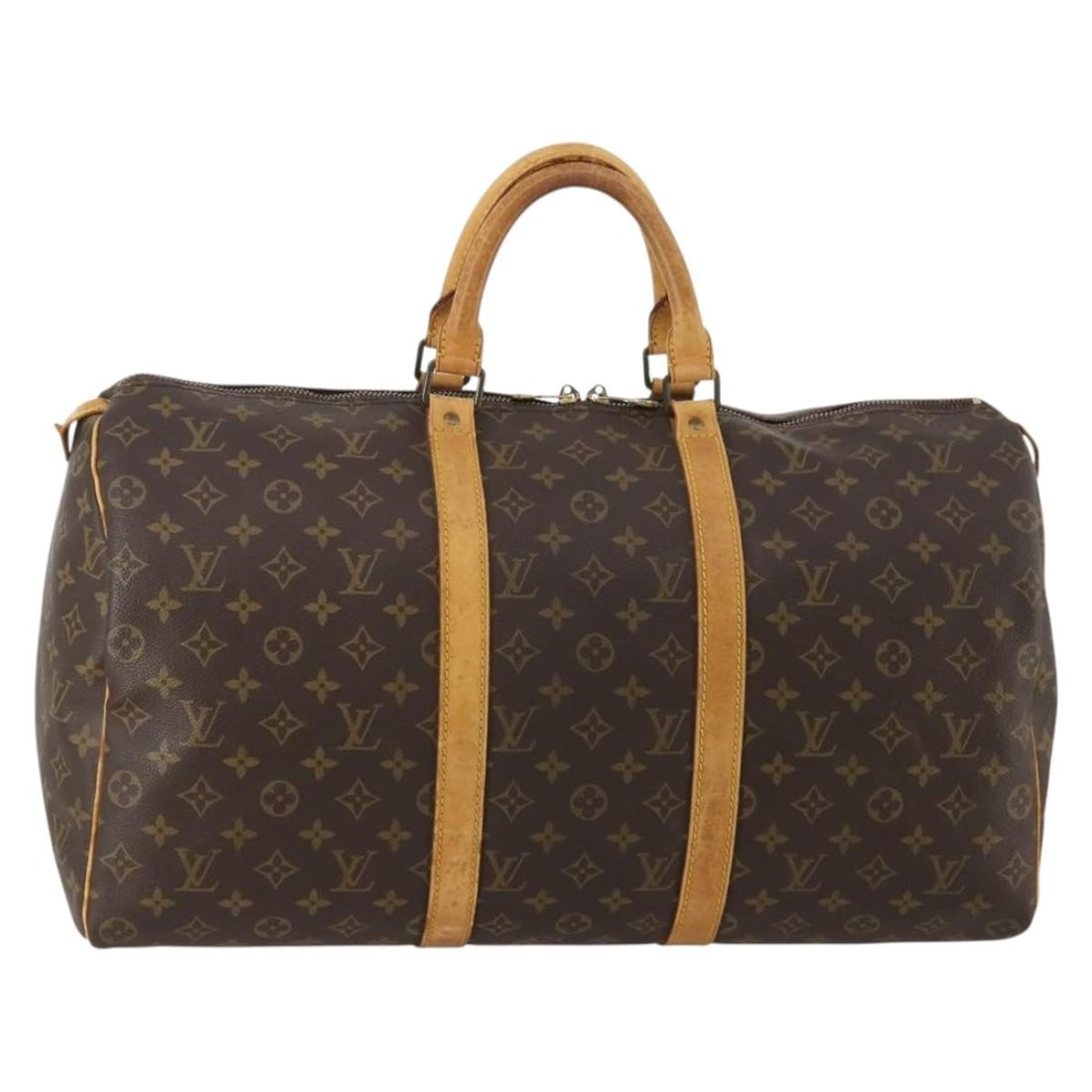Louis Vuitton M41426 Keepall 50 Monogram Canvas Boston Bag: Louis Vuitton M41426 Keepall 50 Monogram Canvas Boston Bag Louis Vuitton Keepall 50 Boston bag in Monogram Canvas, made in France. This women's bag features the Monogram exterior color and measures ap
