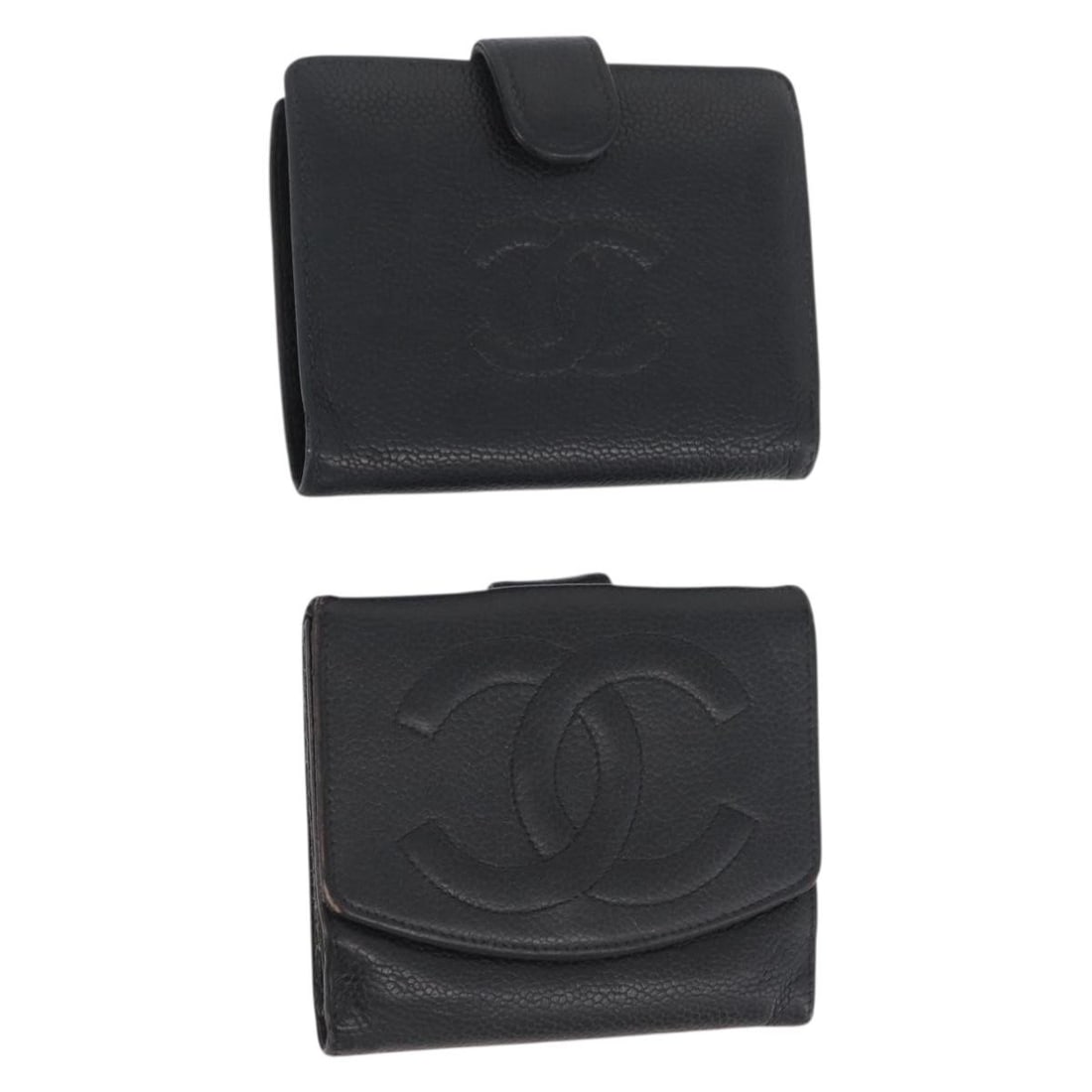Black Caviar Leather Wallet and Card Holder Set by CHANEL (1 of 17)