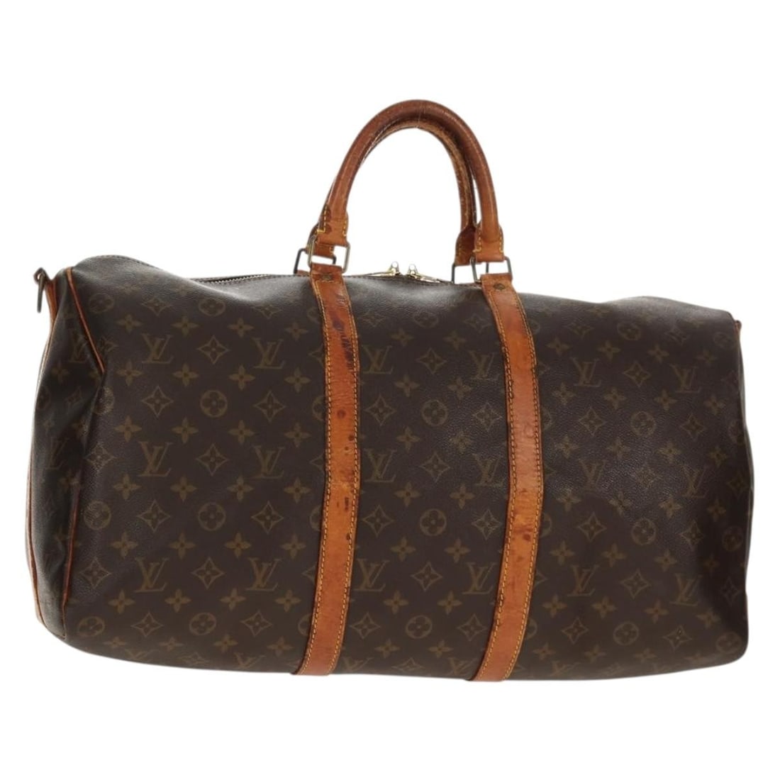 LOUIS VUITTON Monogram Keepall Bandouliere 50 Bag M41416 France: LOUIS VUITTON Monogram Keepall Bandouliere 50 Bag M41416 France Experience the luxury of the LOUIS VUITTON Monogram Keepall Bandouliere 50 Boston Bag, a timeless classic crafted in France. This spacio