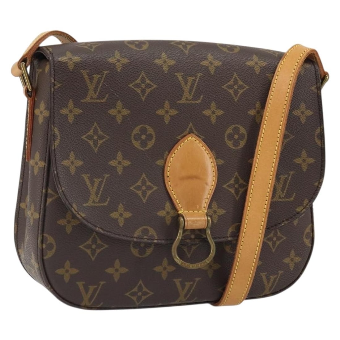 Monogram Canvas Saint Cloud GM Shoulder Purse by Louis Vuitton M51242: Monogram Canvas Saint Cloud GM Shoulder Purse by Louis Vuitton M51242 This is a Louis Vuitton Monogram Saint Cloud GM shoulder bag, crafted from signature monogram canvas. The bag features an adjustab