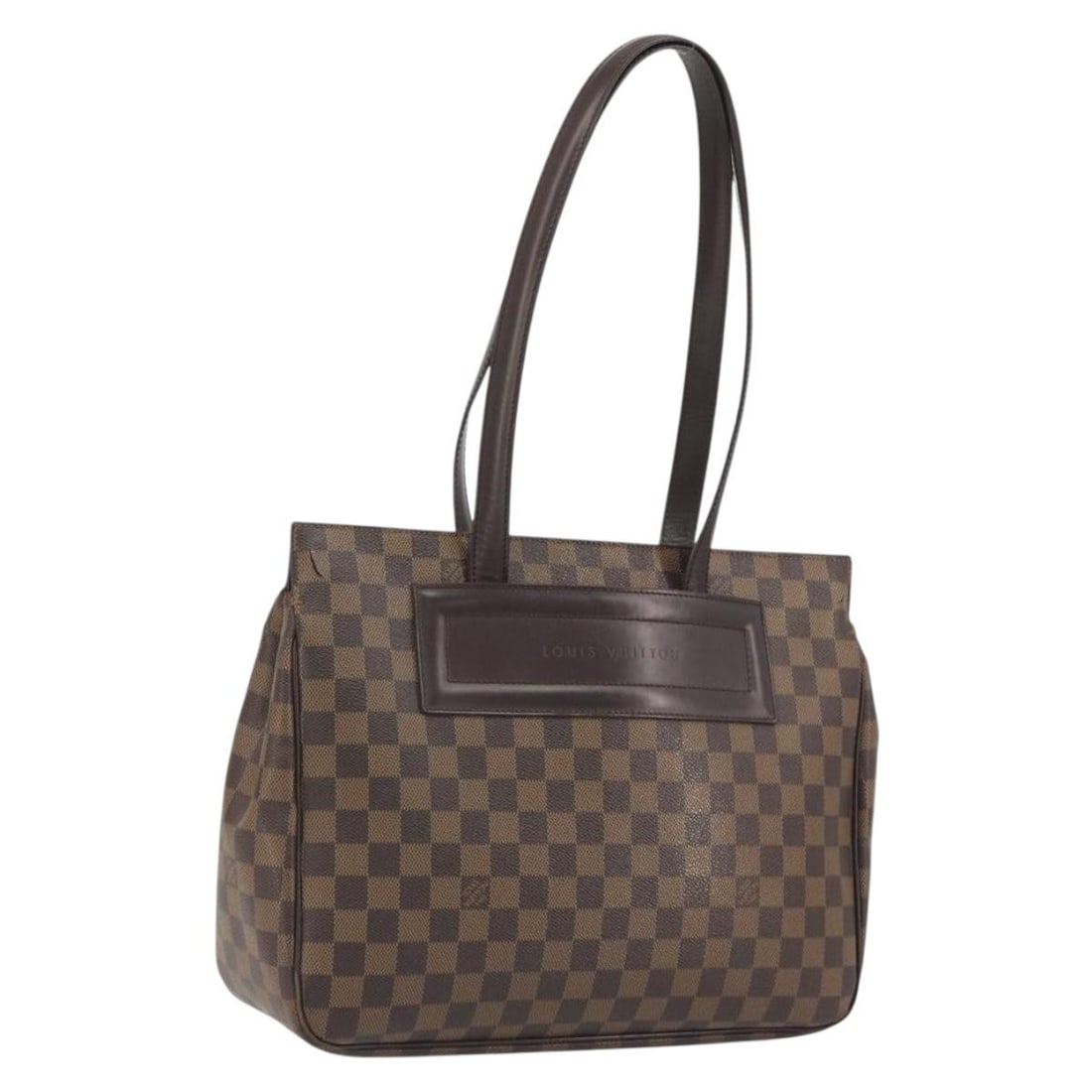 Louis Vuitton N51123 Parioli PM Damier Ebene Canvas Tote: Louis Vuitton N51123 Parioli PM Damier Ebene Canvas Tote Louis Vuitton Damier Ebene Parioli PM tote bag in Damier Ebene canvas, made in France. The bag is identified by product no. N51123 and serial n