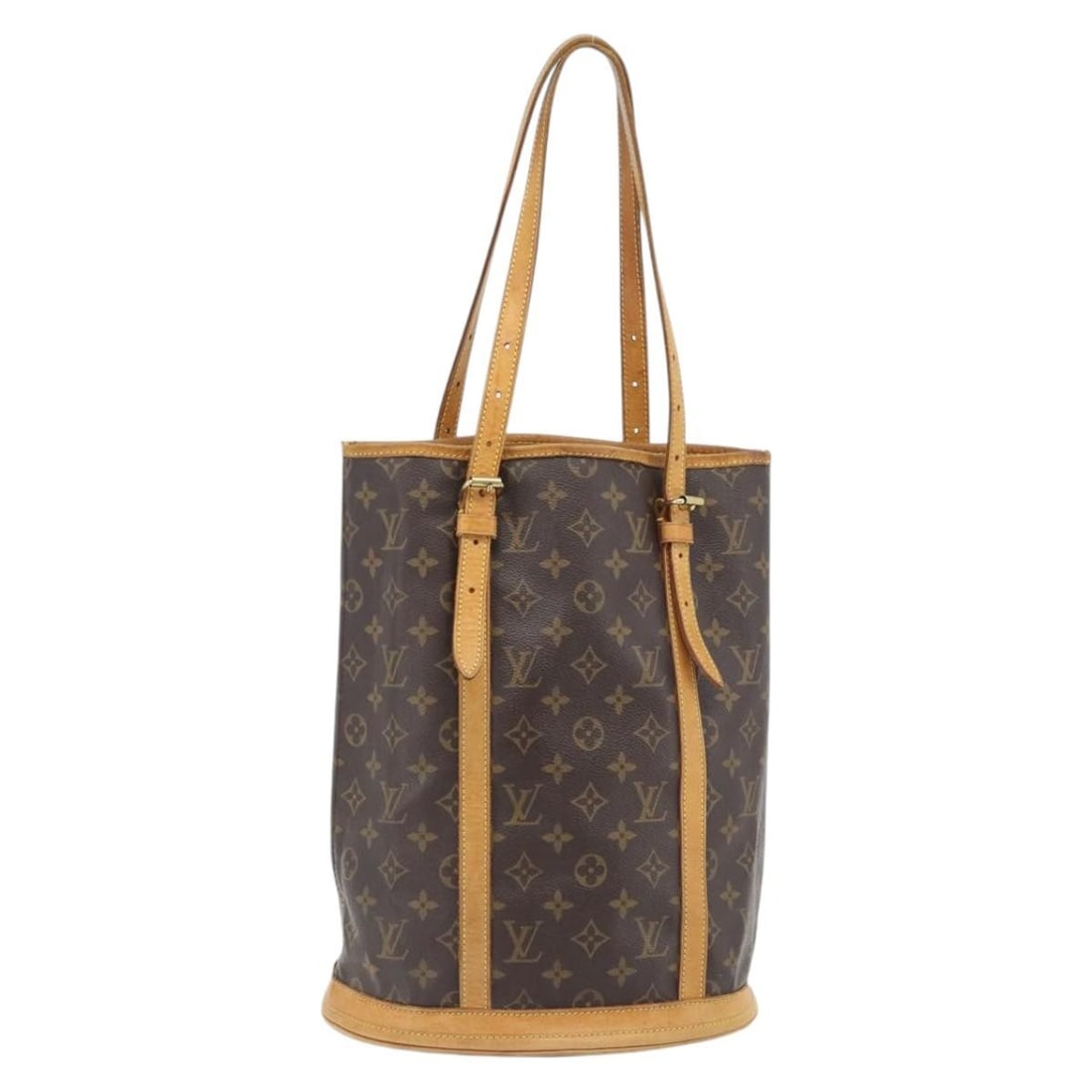 Louis Vuitton M42236 Monogram Canvas Bucket GM Shoulder Bag: Louis Vuitton M42236 Monogram Canvas Bucket GM Shoulder Bag Louis Vuitton Monogram Bucket GM shoulder bag in Monogram canvas, made in France. This women's shoulder bag features an adjustable shoulder 