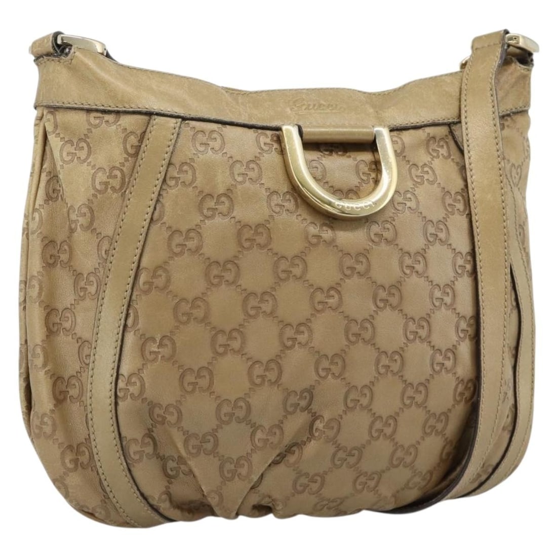 Gucci Abbey GG Canvas Beige Gold Shoulder Bag 203257 Leather: Gucci Abbey GG Canvas Beige Gold Shoulder Bag 203257 Leather This GUCCI Abbey shoulder bag features a combination of beige and gold leather with GG canvas accents, offering a classic and recognizable 
