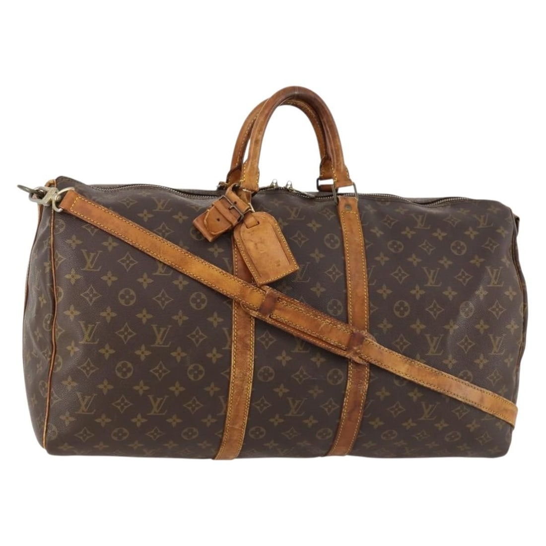 Louis Vuitton M41414 Keepall 55 Monogram Canvas Travel Bag: Louis Vuitton M41414 Keepall 55 Monogram Canvas Travel Bag Louis Vuitton Monogram Keepall Bandouliere 55 Boston Bag in Monogram Canvas, made in France. This women's bag comes with a shoulder strap, na