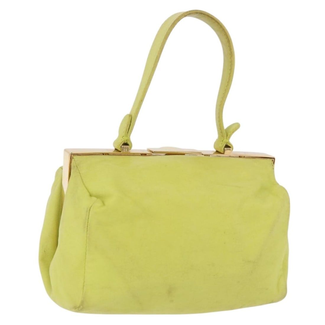 Miu Miu Leather Hand Bag Green and Gold Italy: Miu Miu Leather Hand Bag Green and Gold Italy Miu Miu hand bag in green and gold leather, made in Italy. The item is a women's hand pouch/hand bag with a handle drop of 10 cm (approx. 3.9 in). Conditi