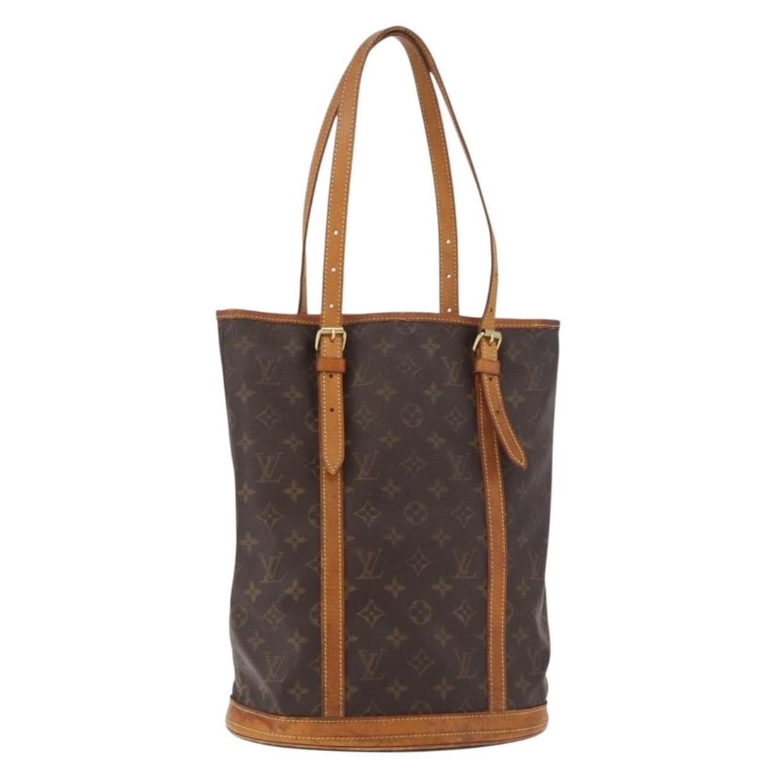 Louis Vuitton M42236 Bucket GM Monogram Canvas Shoulder Bag: Louis Vuitton M42236 Bucket GM Monogram Canvas Shoulder Bag Louis Vuitton Monogram Bucket GM shoulder bag in monogram canvas, model M42236. Made in France, this women's shoulder bag features an adjust