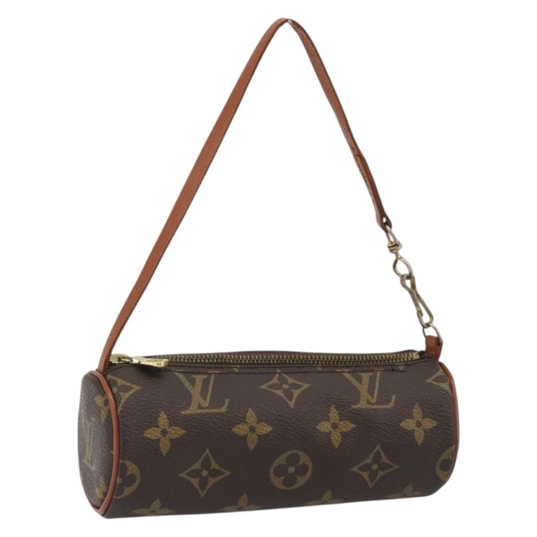 Louis Vuitton Papillon Monogram Canvas Pouch 6.1in: Louis Vuitton Papillon Monogram Canvas Pouch 6.1in A Louis Vuitton Monogram Papillon pouch in Monogram Canvas. This pouch is offered in heavily used condition with visible wear throughout, including r