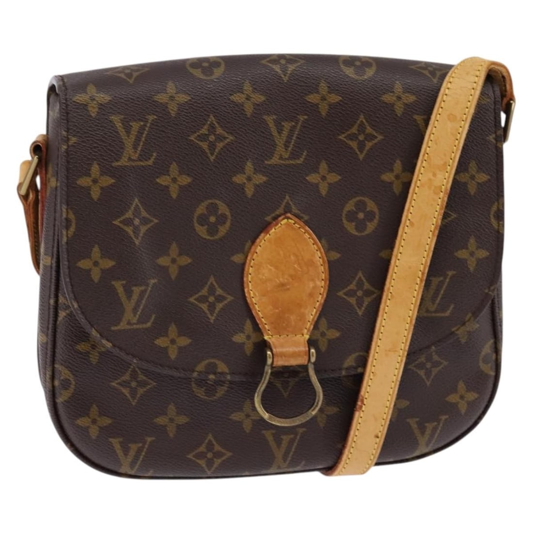 LOUIS VUITTON Monogram Saint Cloud GM Shoulder Bag M51242 Authentic: LOUIS VUITTON Monogram Saint Cloud GM Shoulder Bag M51242 Authentic Presenting the LOUIS VUITTON Monogram Saint Cloud GM Shoulder Bag, a stylish accessory crafted from durable Monogram Canvas. This sh