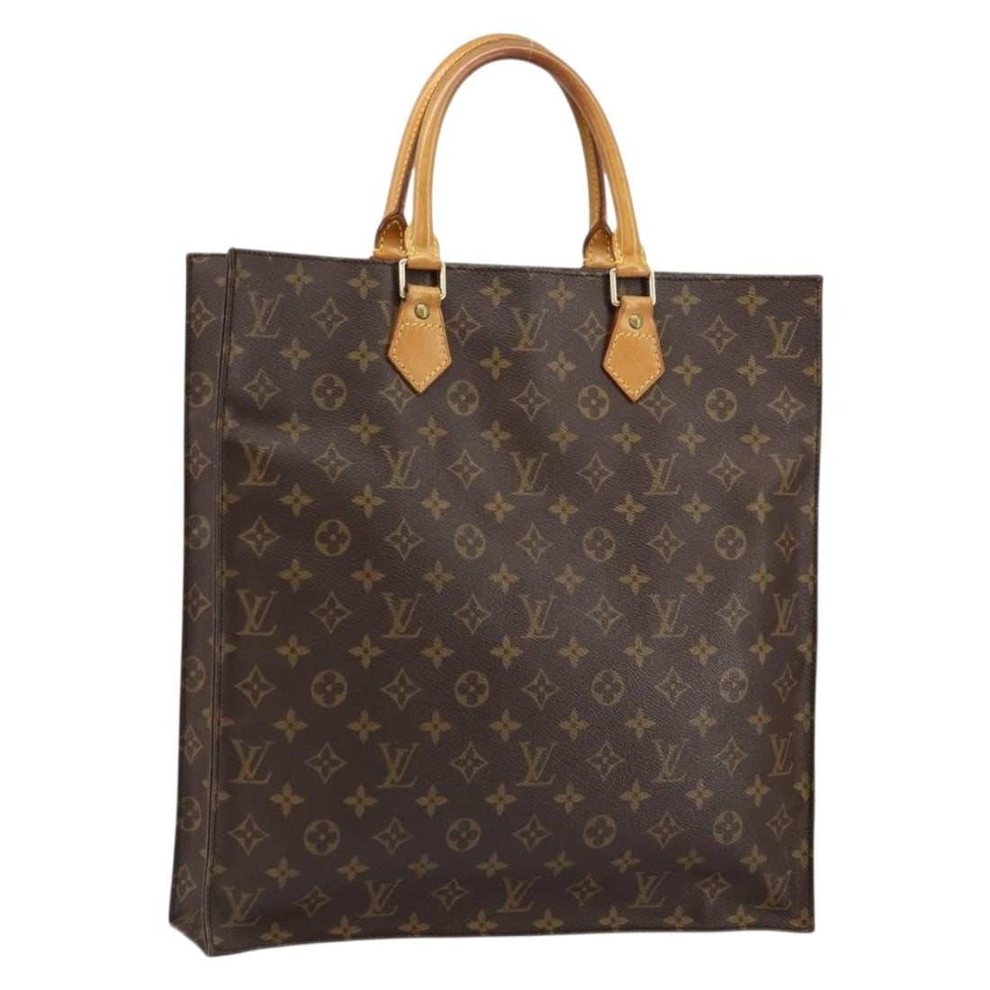 Louis Vuitton M51140 Sac Plat Monogram Canvas Handbag: Louis Vuitton M51140 Sac Plat Monogram Canvas Handbag Louis Vuitton Sac Plat handbag in Monogram Canvas, made in France. This hand bag features the Monogram color/pattern and comes with the item shown